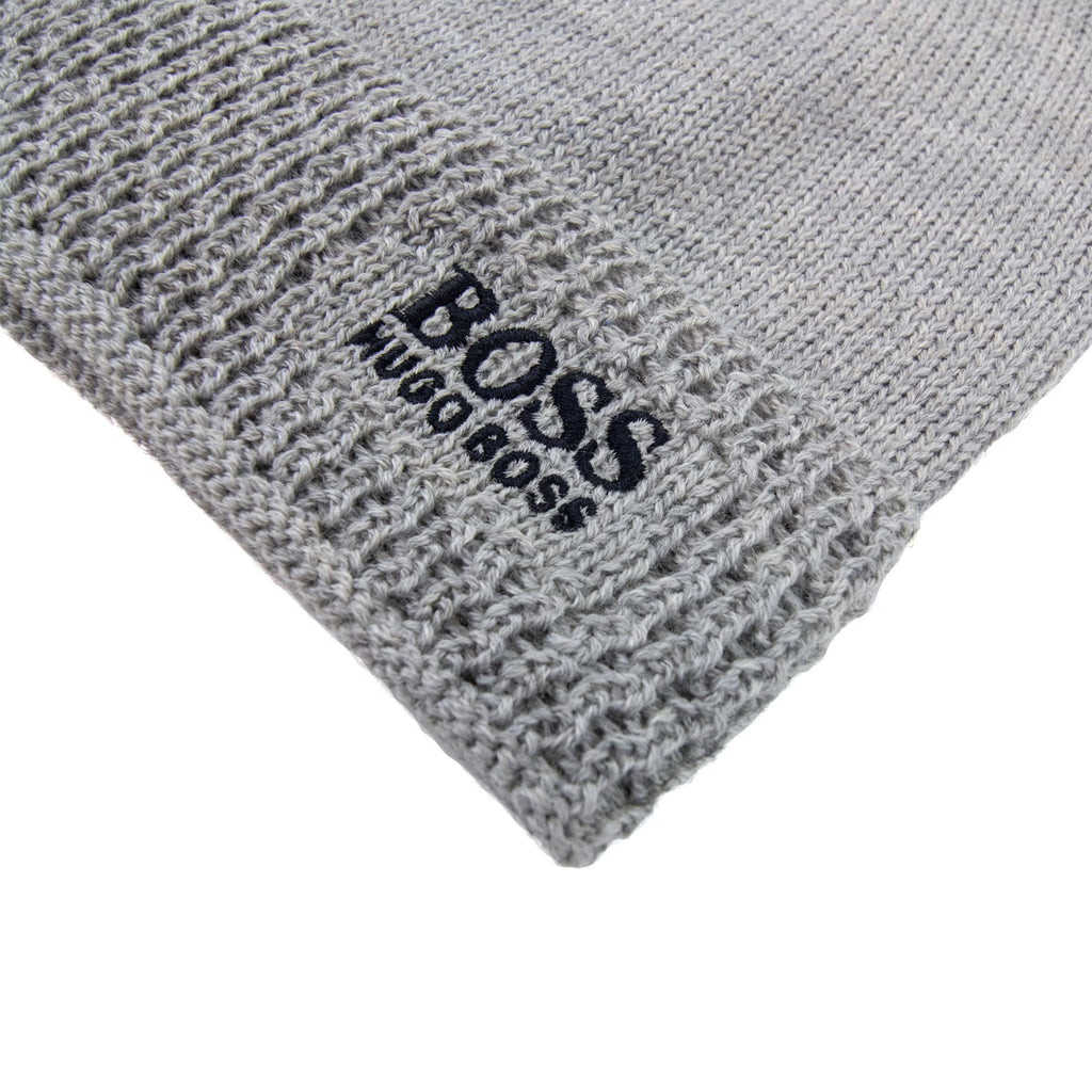 Hugo Boss Embroidered Logo Knitted Beanie Grey 059