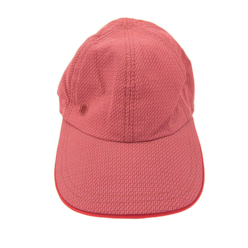 Fendi Micro Ff All Over Baseball Cap Rosso