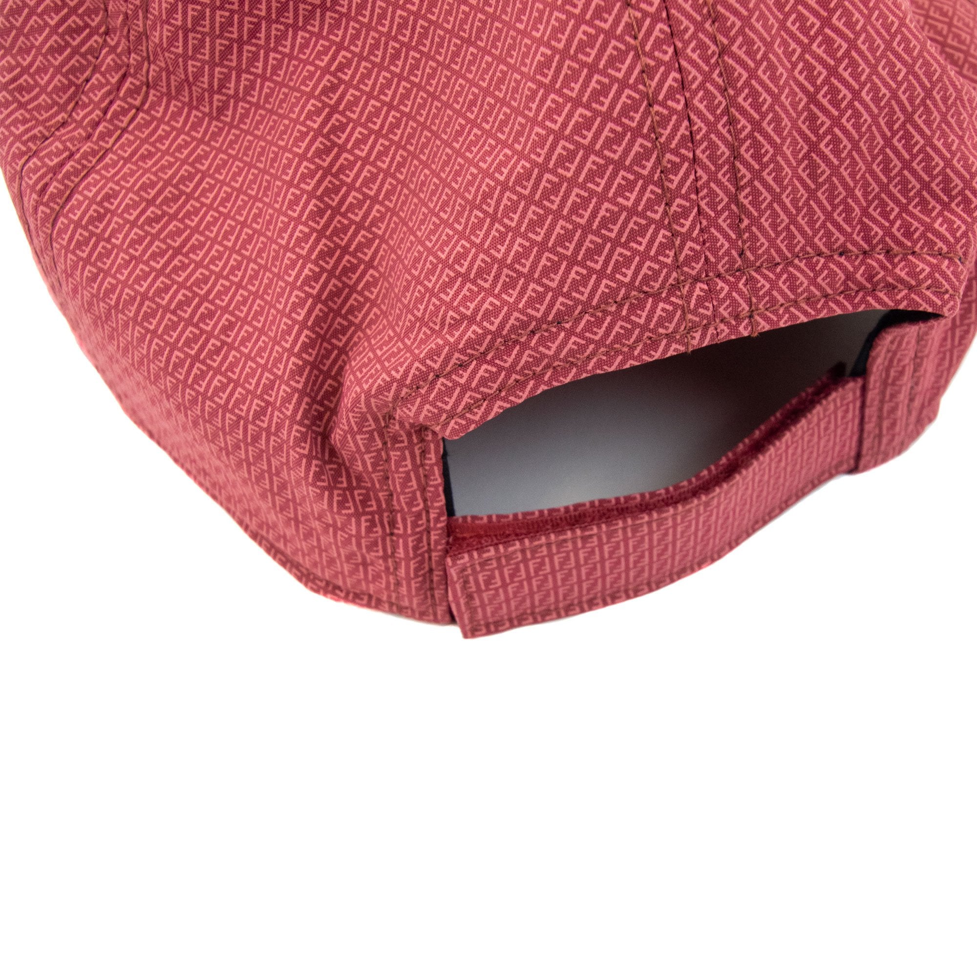 Fendi Micro Ff All Over Baseball Cap Rosso