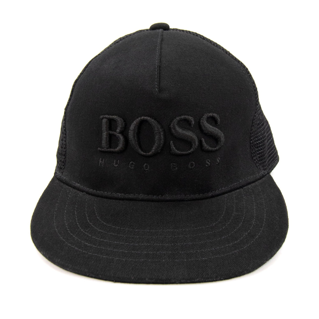 Hugo Boss Kids Embossed Logo Mesh Cap Black