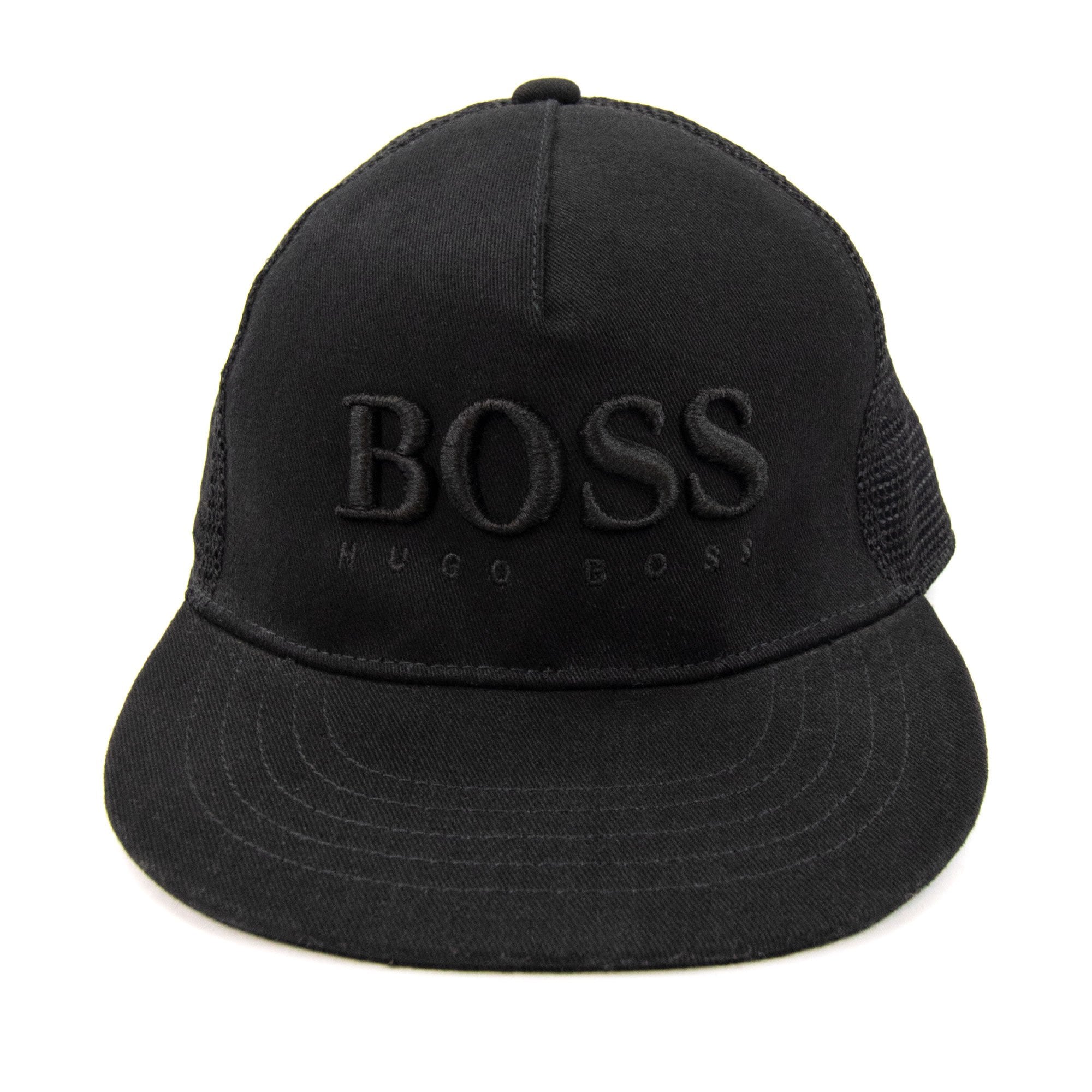 Hugo Boss Kids Embossed Logo Mesh Cap Black