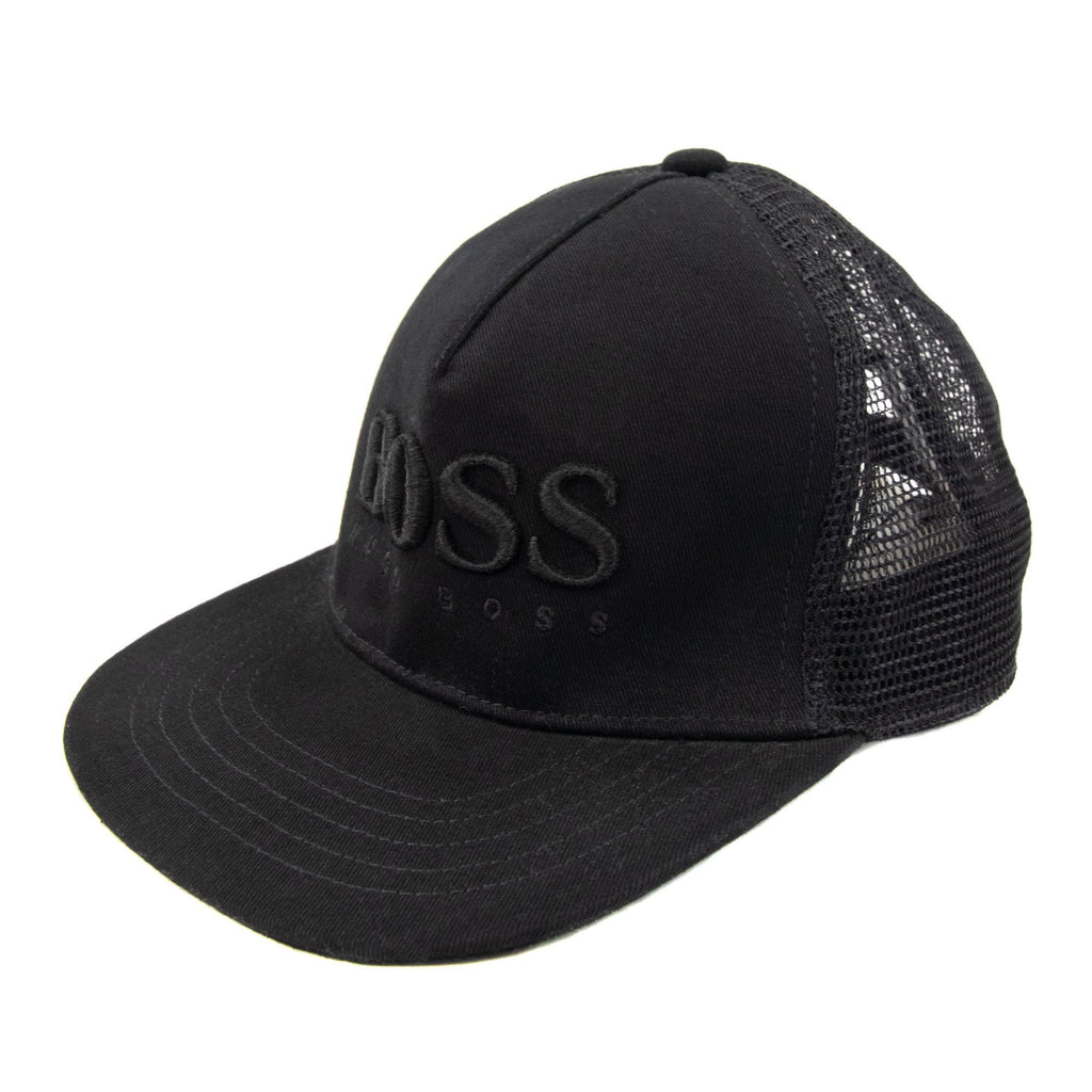 Hugo Boss Kids Embossed Logo Mesh Cap Black