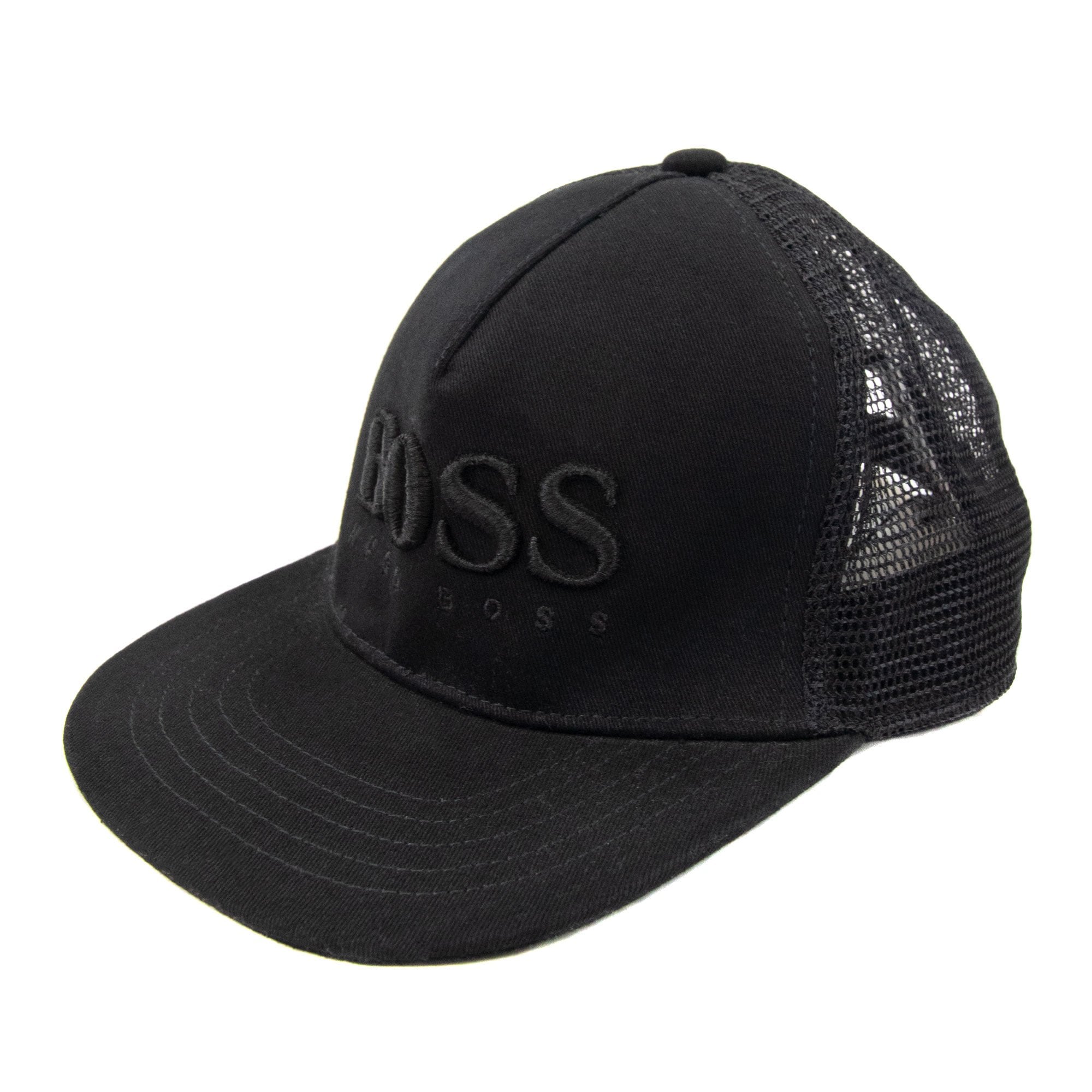 Hugo Boss Kids Embossed Logo Mesh Cap Black
