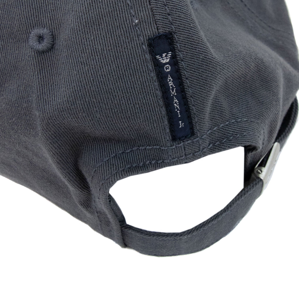 Armani Junior Embroidered Eagle Logo Cap Grey/blue