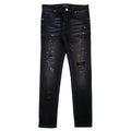 Hookat Teta Paint Splashes Distressed Jeans Black