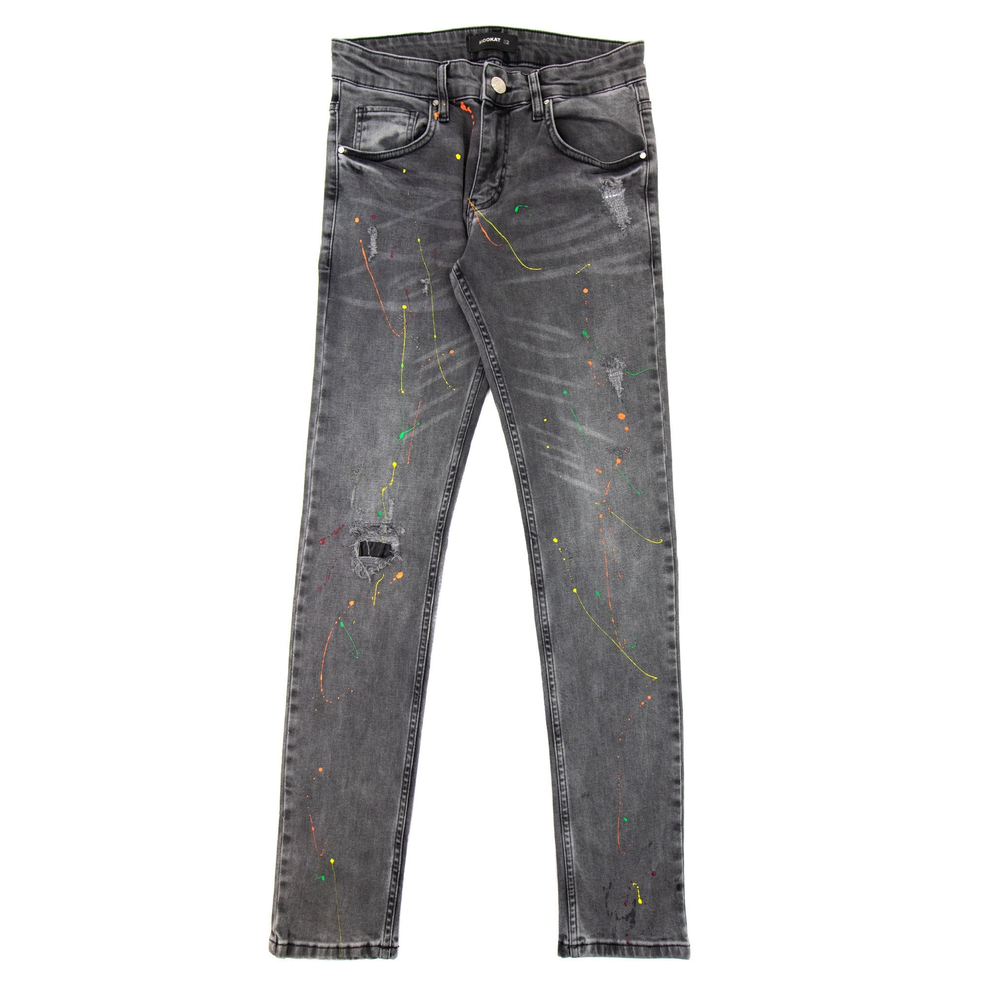Hookat Malcom Distressed Denim Jeans Grey