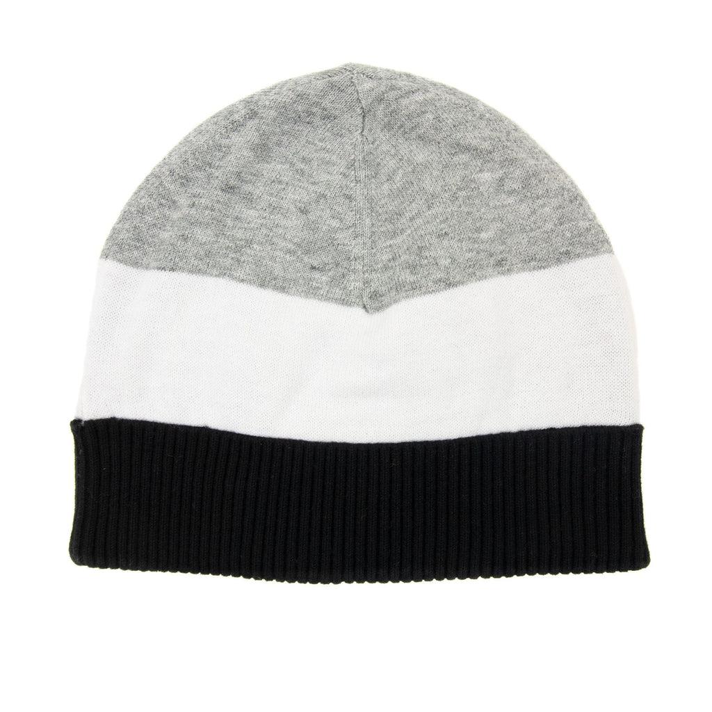 Hugo Boss Kids Block Colour Logo Beanie White Grey Black