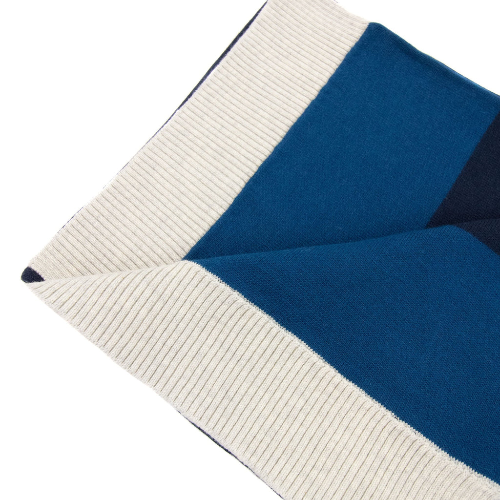 Hugo Boss Kids Logo Stretchable Scarf Navy Grey