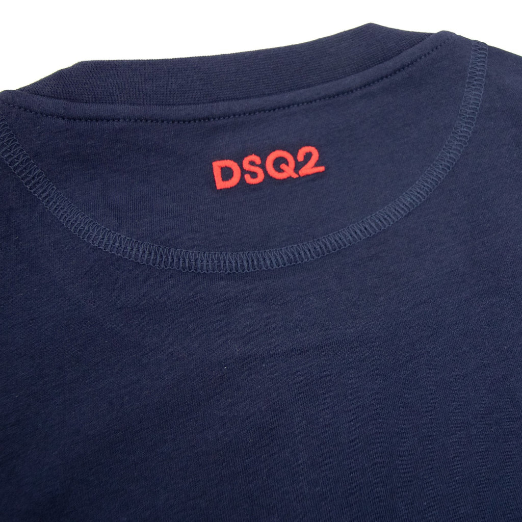Dsquared2 Embroidered Back Logo T Shirt Navy