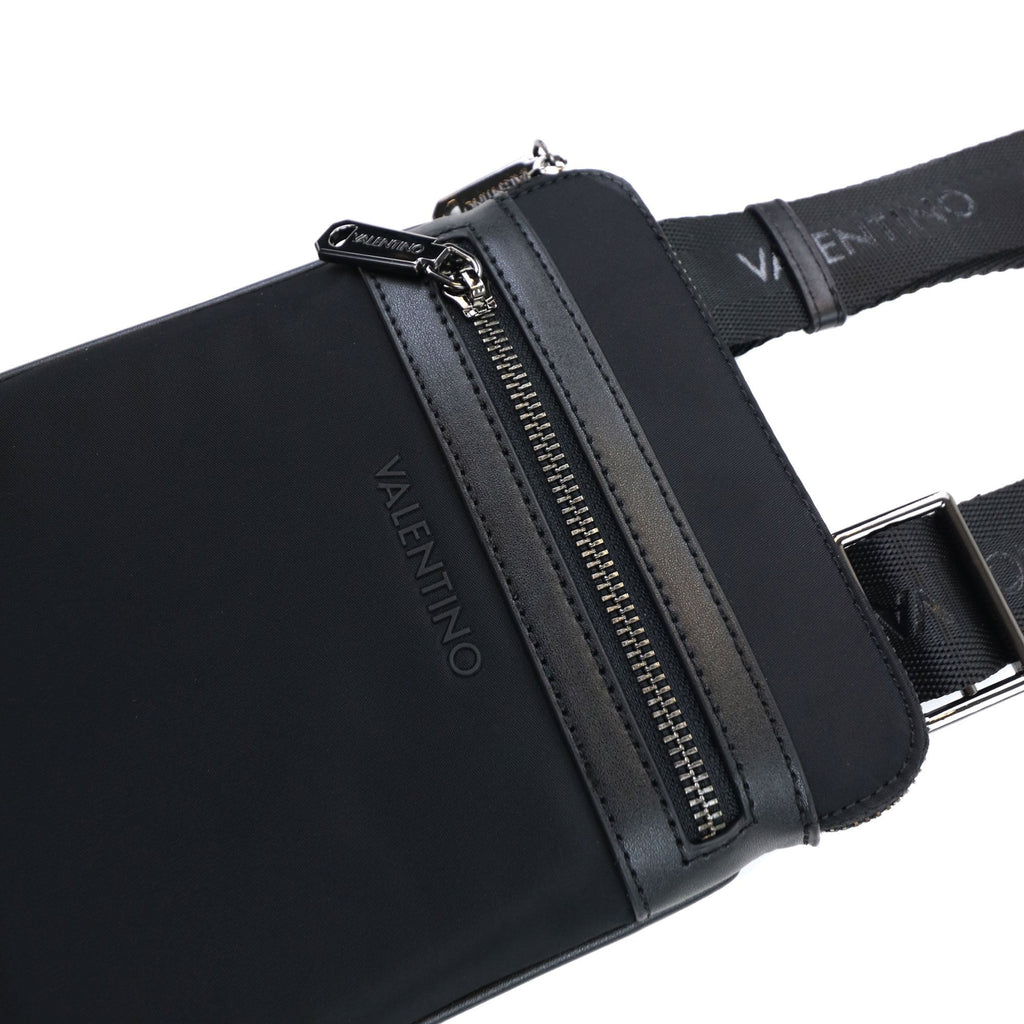 Valentino Nachos Plain Logo Cross Body Bag Nero