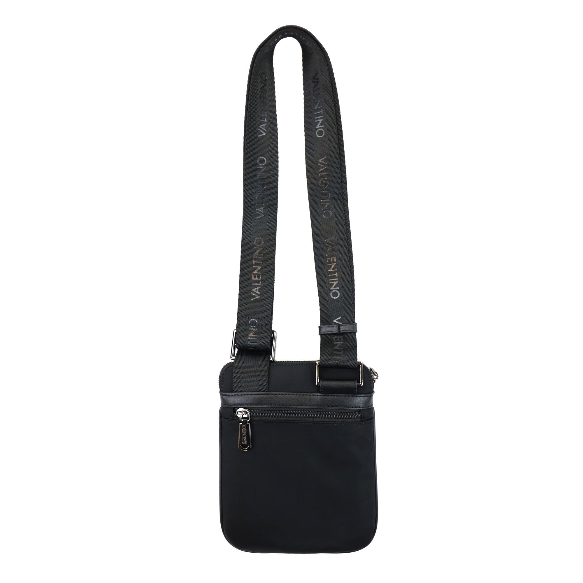 Valentino Nachos Plain Logo Cross Body Bag Nero
