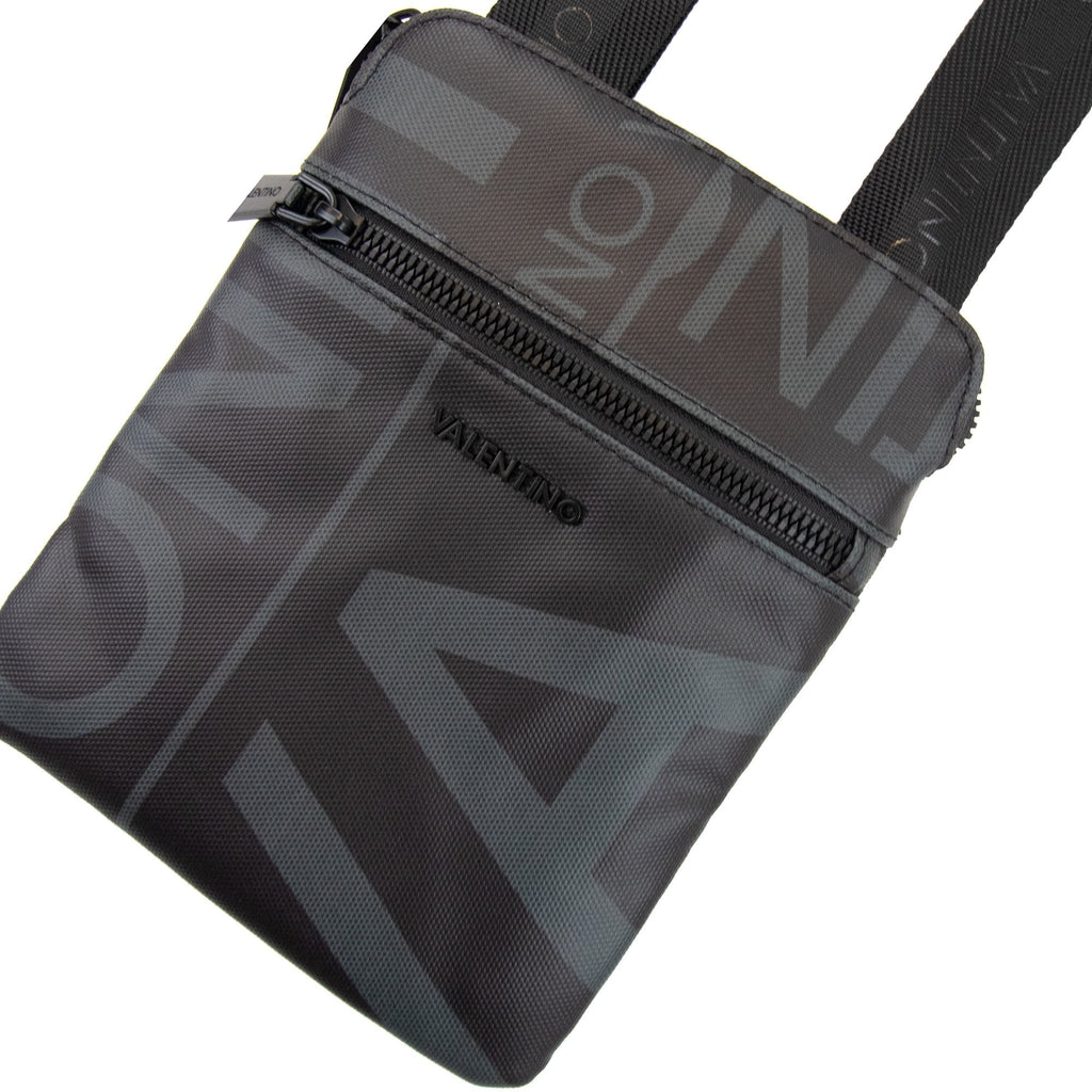Valentino Logo Printed Shell Cross Body Bag Nylo Nero