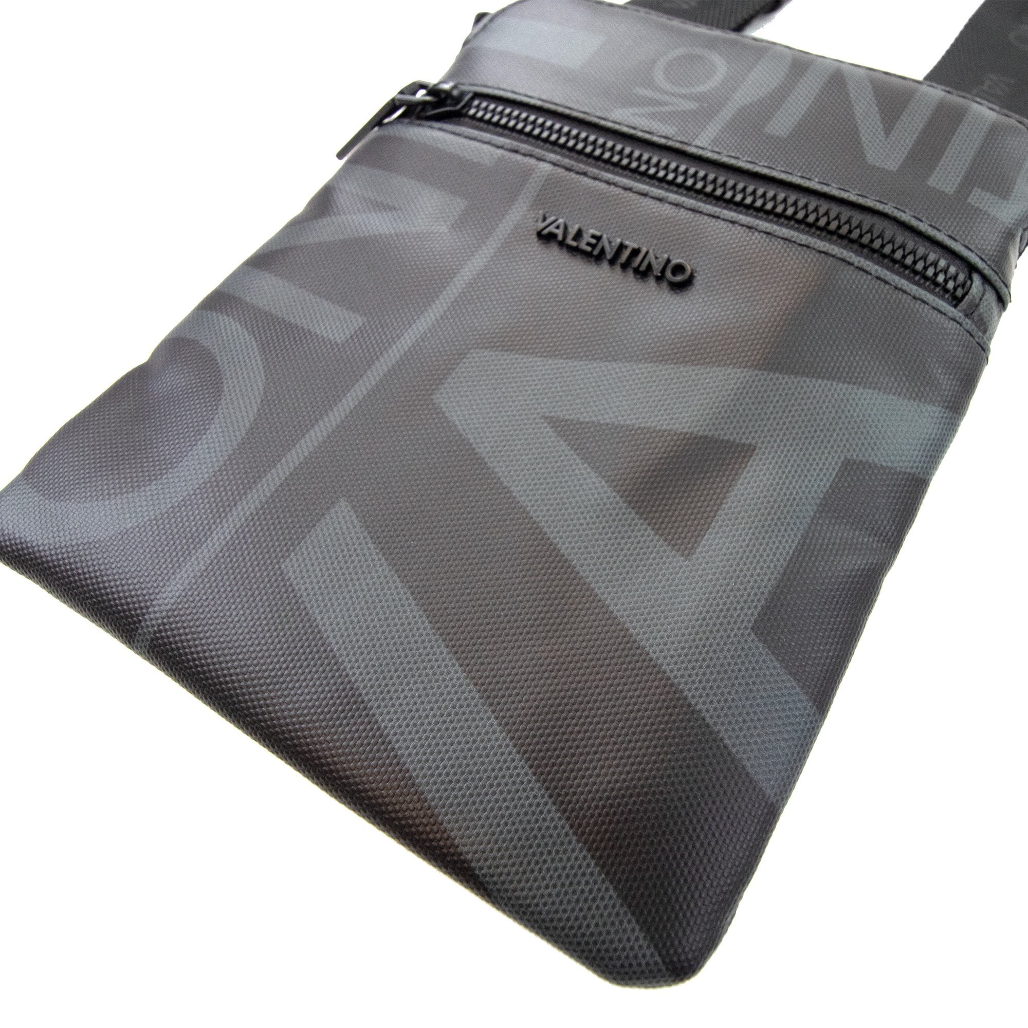 Valentino Logo Printed Shell Cross Body Bag Nylo Nero