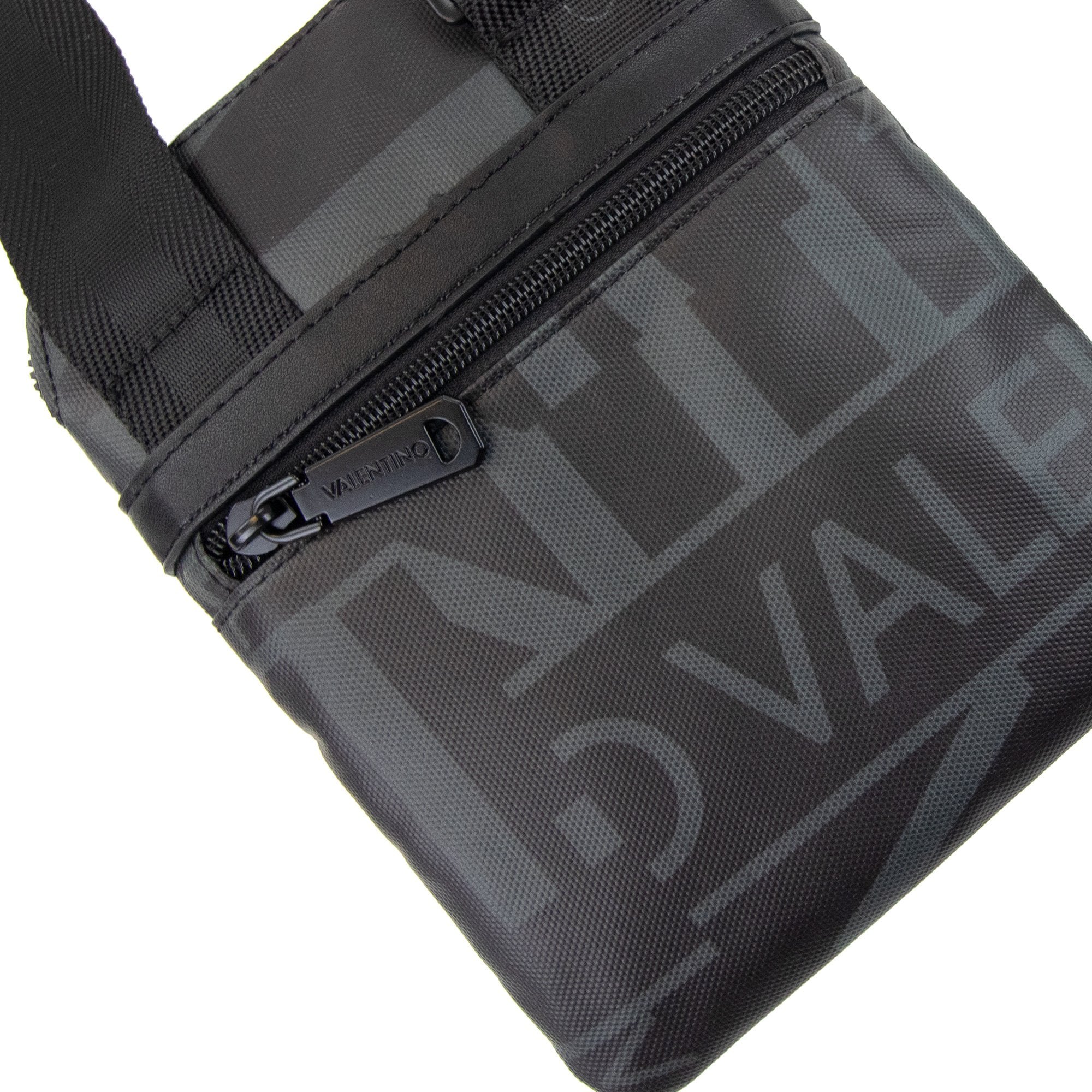 Valentino Logo Printed Shell Cross Body Bag Nylo Nero