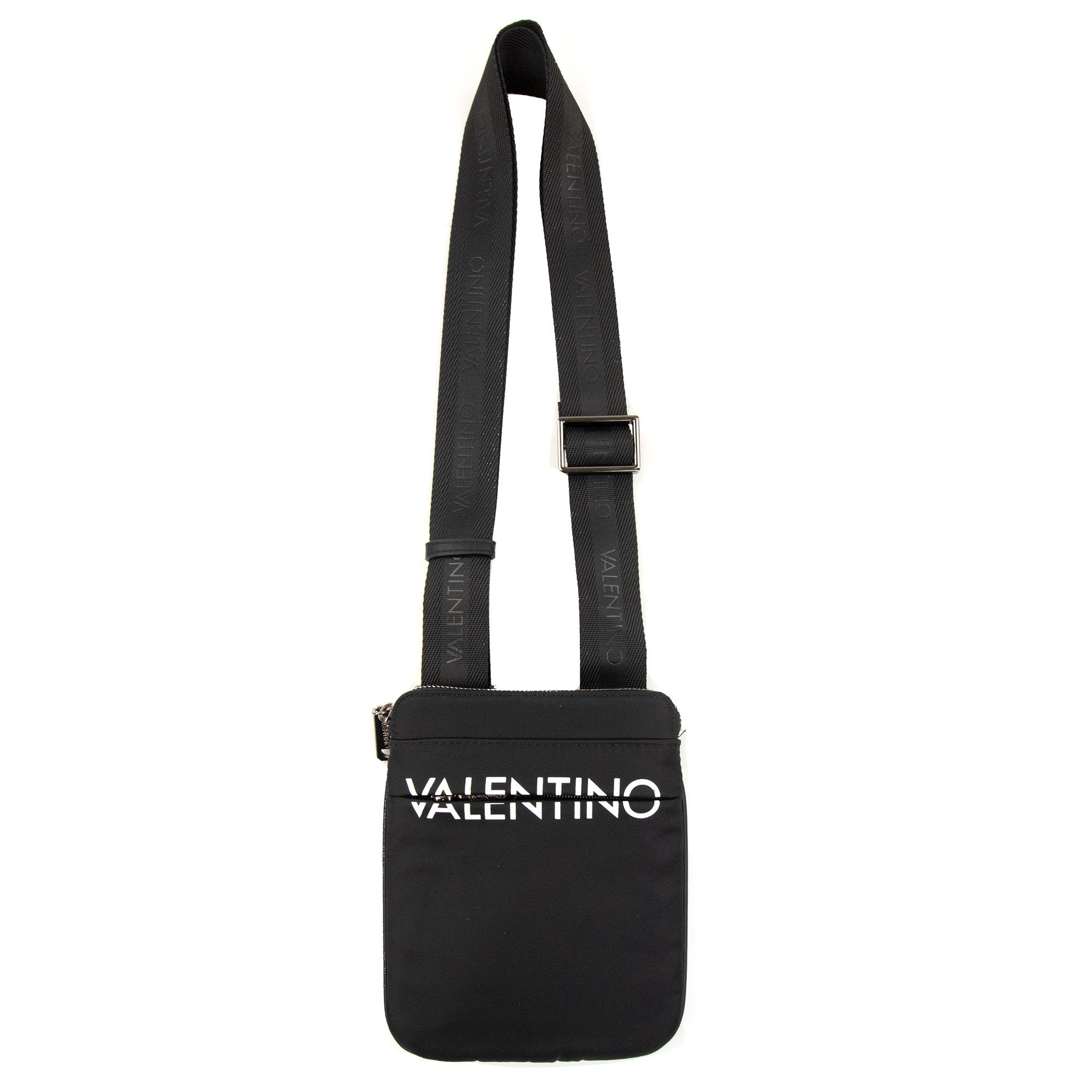 Valentino Logo Mini Cross Body Bag Plin Nero