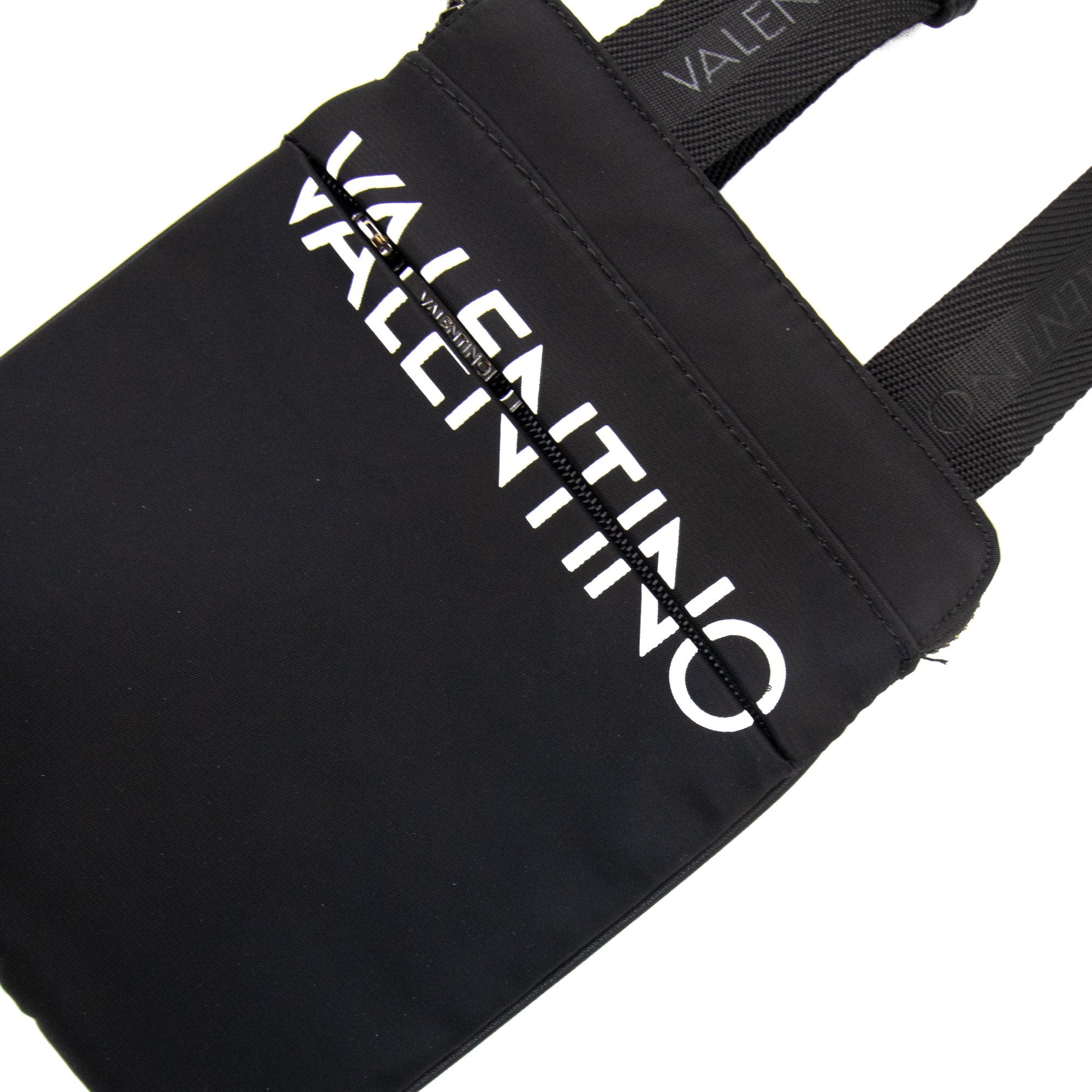 Valentino Logo Mini Cross Body Bag Plin Nero