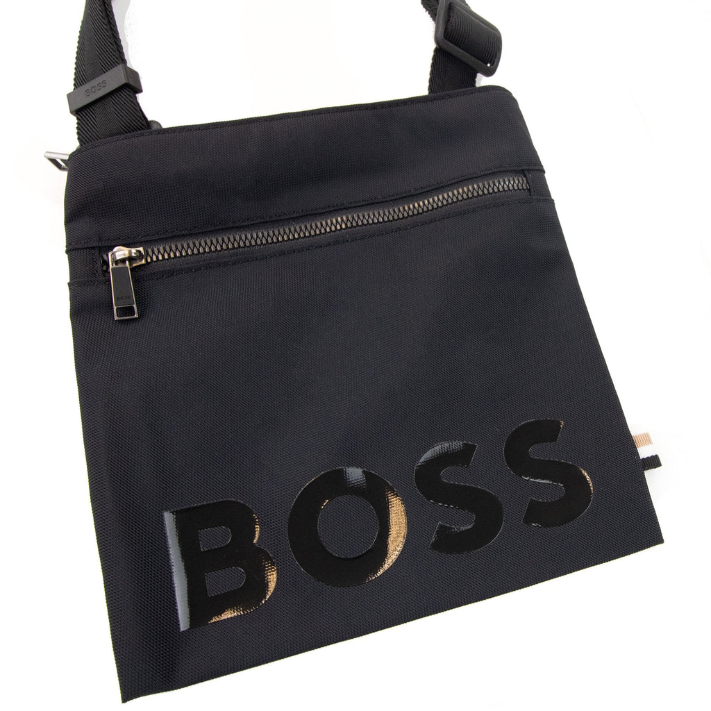 Hugo Boss Catch Printed Logo Envelope Bag Black 001