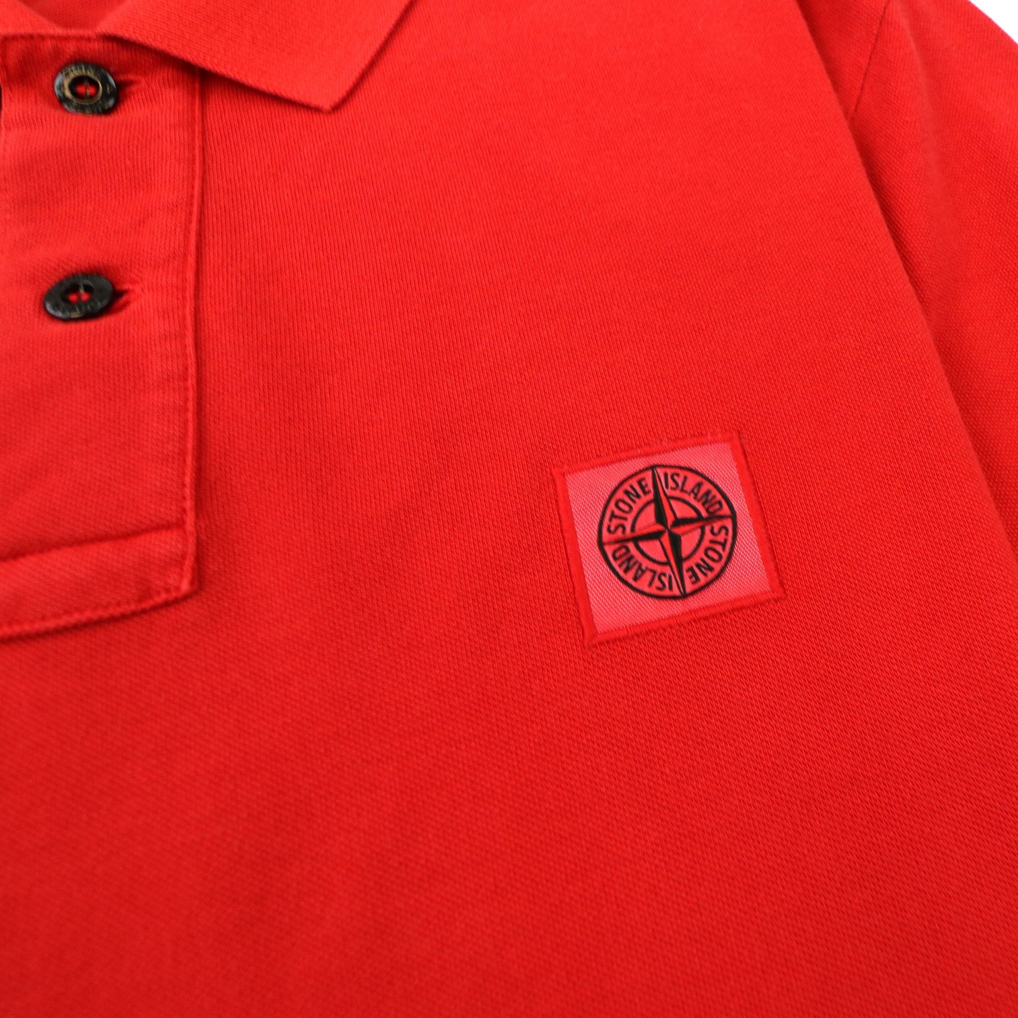 Stone Island Slim Fit Patch Polo Coral V0036