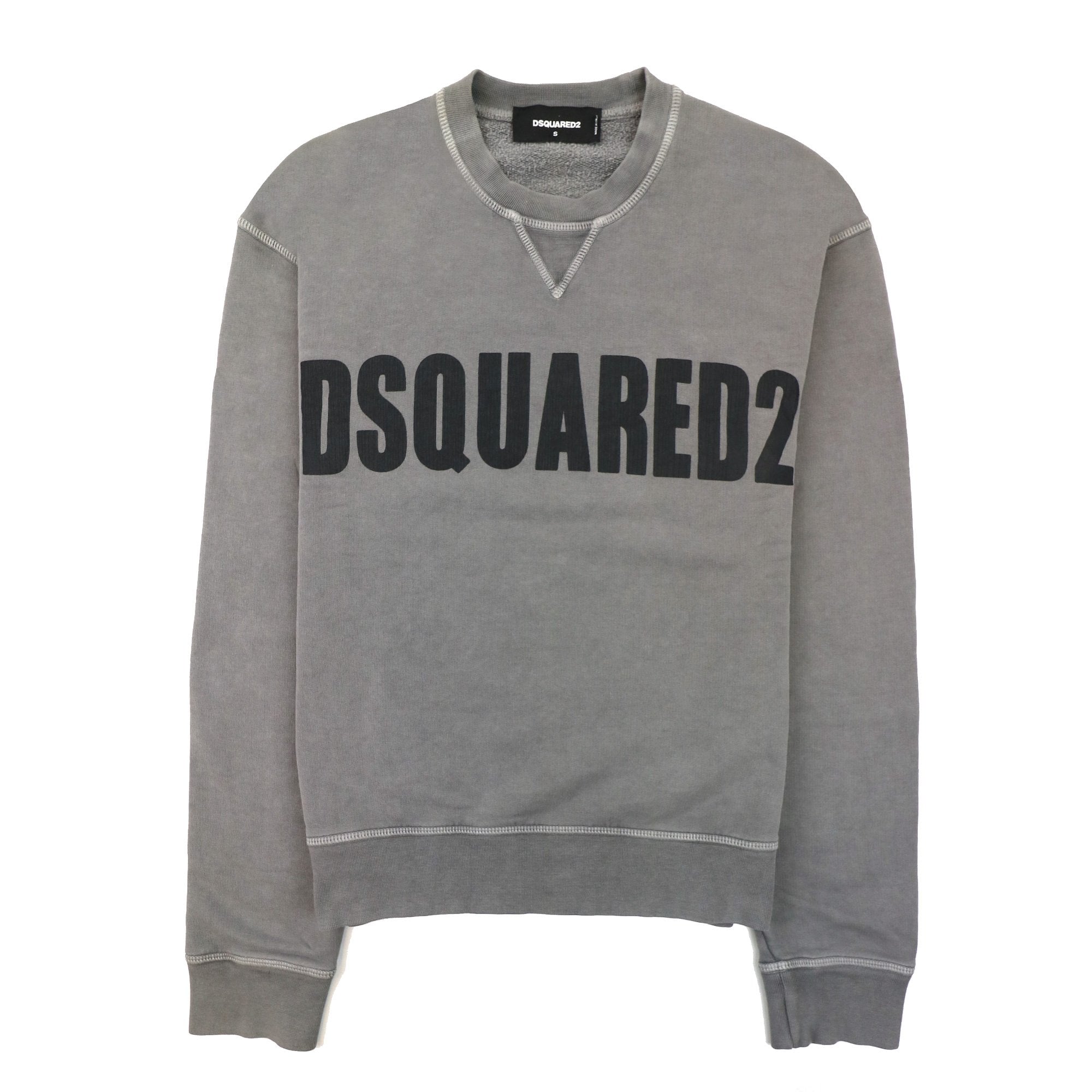 Dsquared2 Logo Print Crewneck Sweatshirt Dark Grey