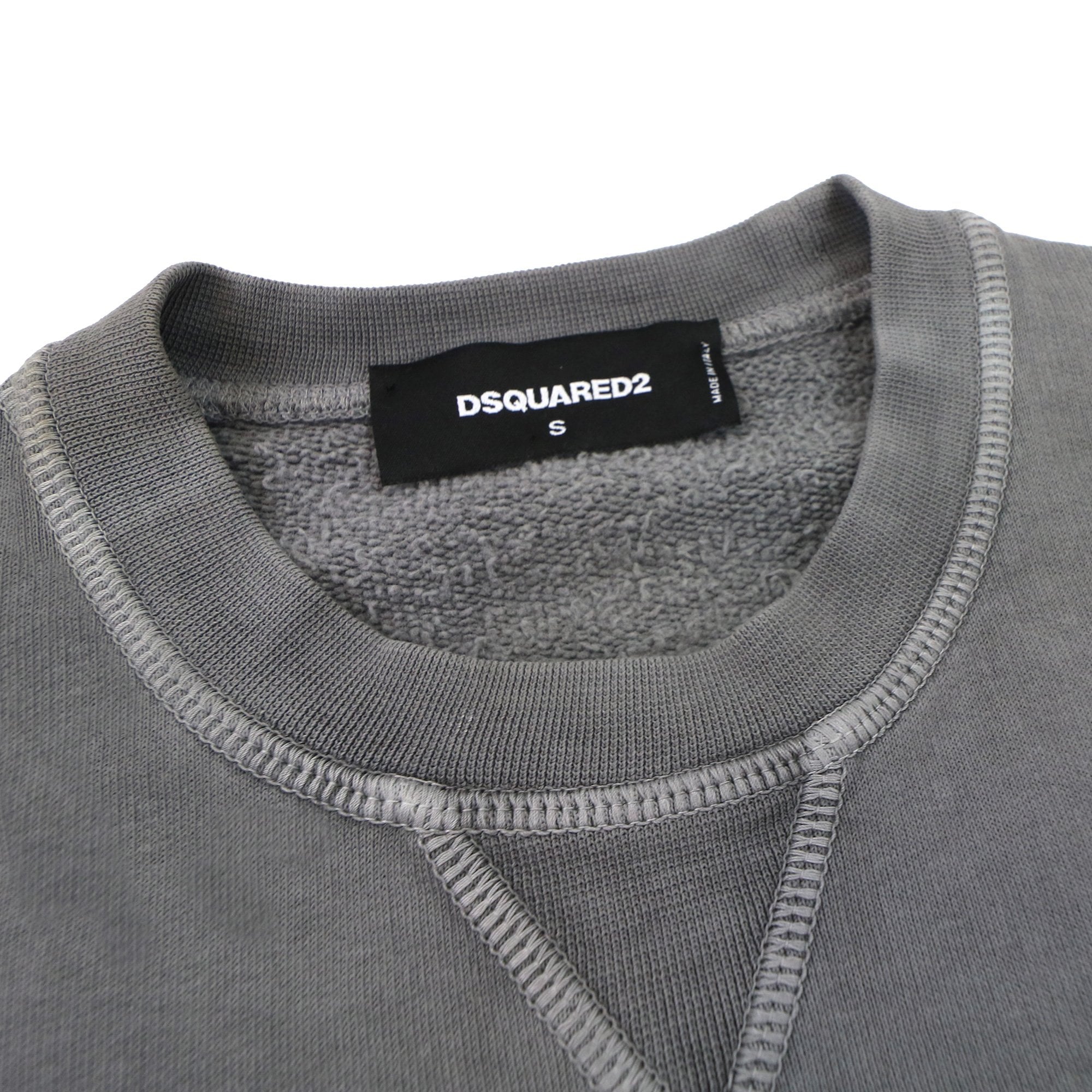 Dsquared2 Logo Print Crewneck Sweatshirt Dark Grey