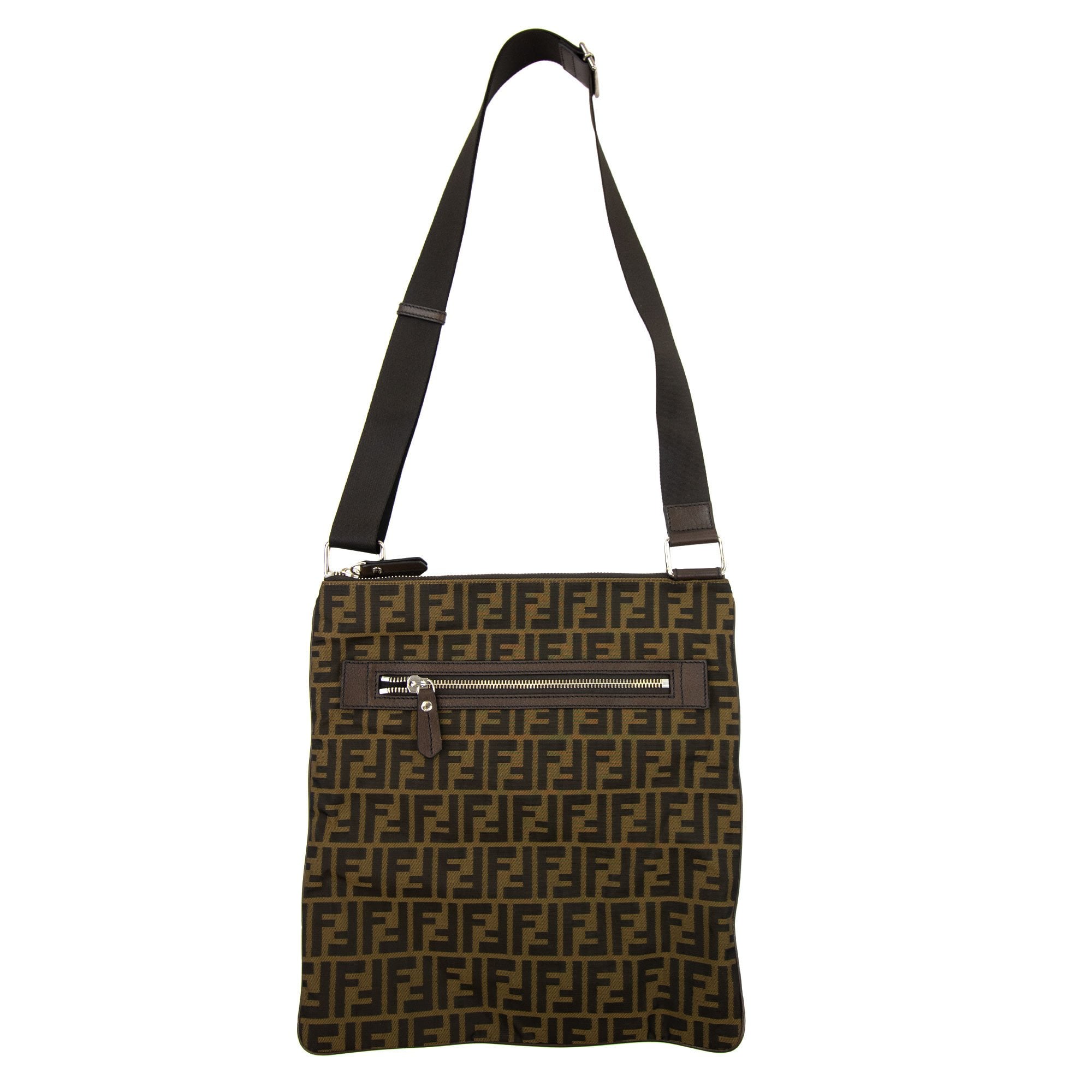 Fendi Ff Logo Zucca Massenger Bag Tabacco/moro