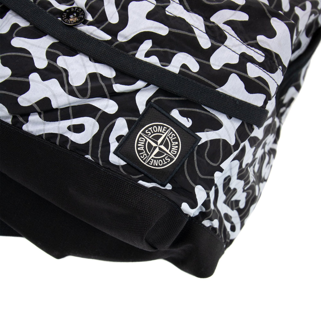 Stone Island Junior 90765 Nylon Metal Camo Reflective Print Back Pack Black V0029