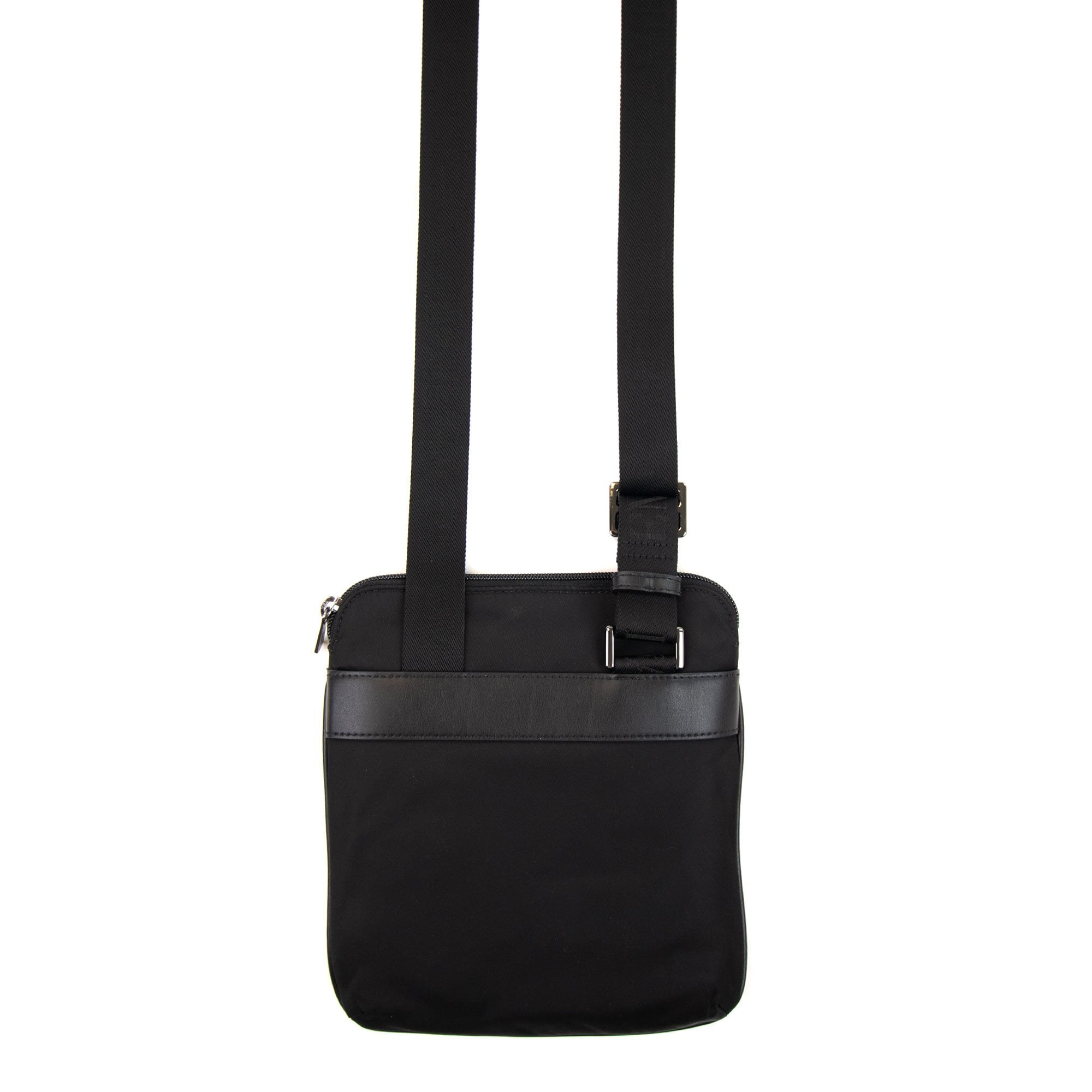 Emporio Armani Flat Nylon Shoulder Bag Black