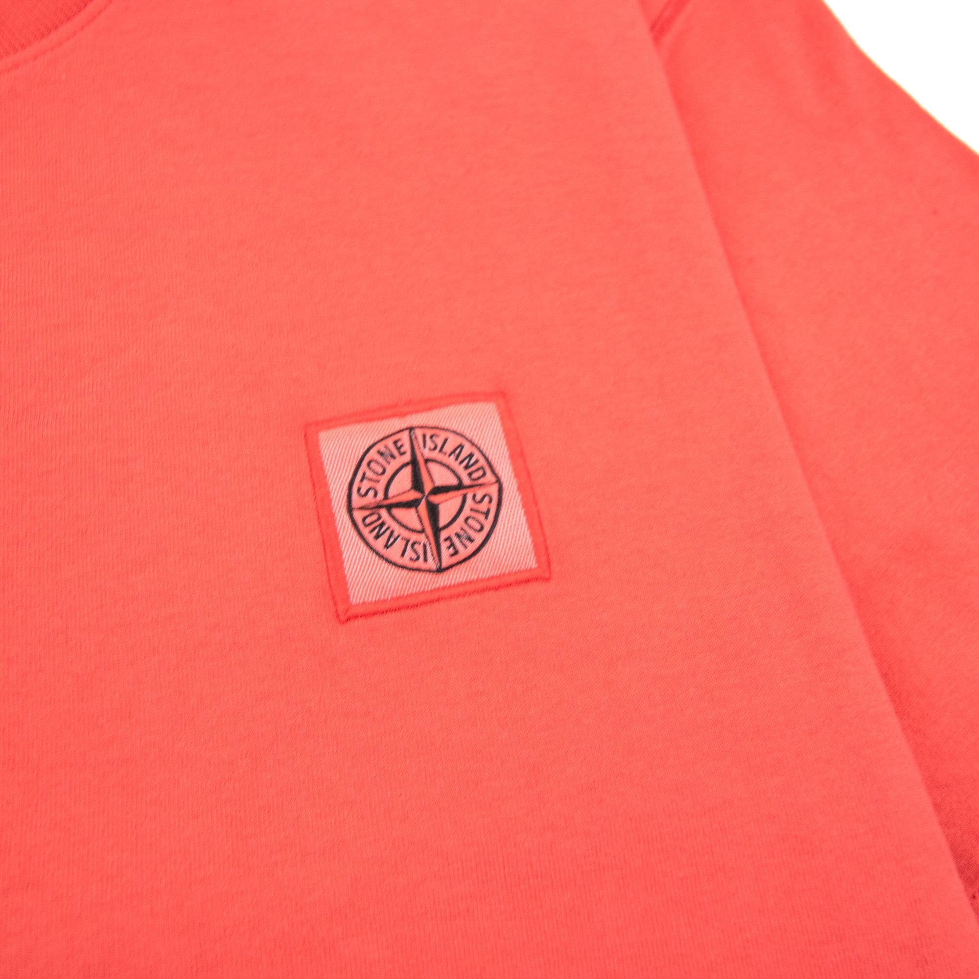 Stone Island Patch Logo Crew Neck Tshirt Red