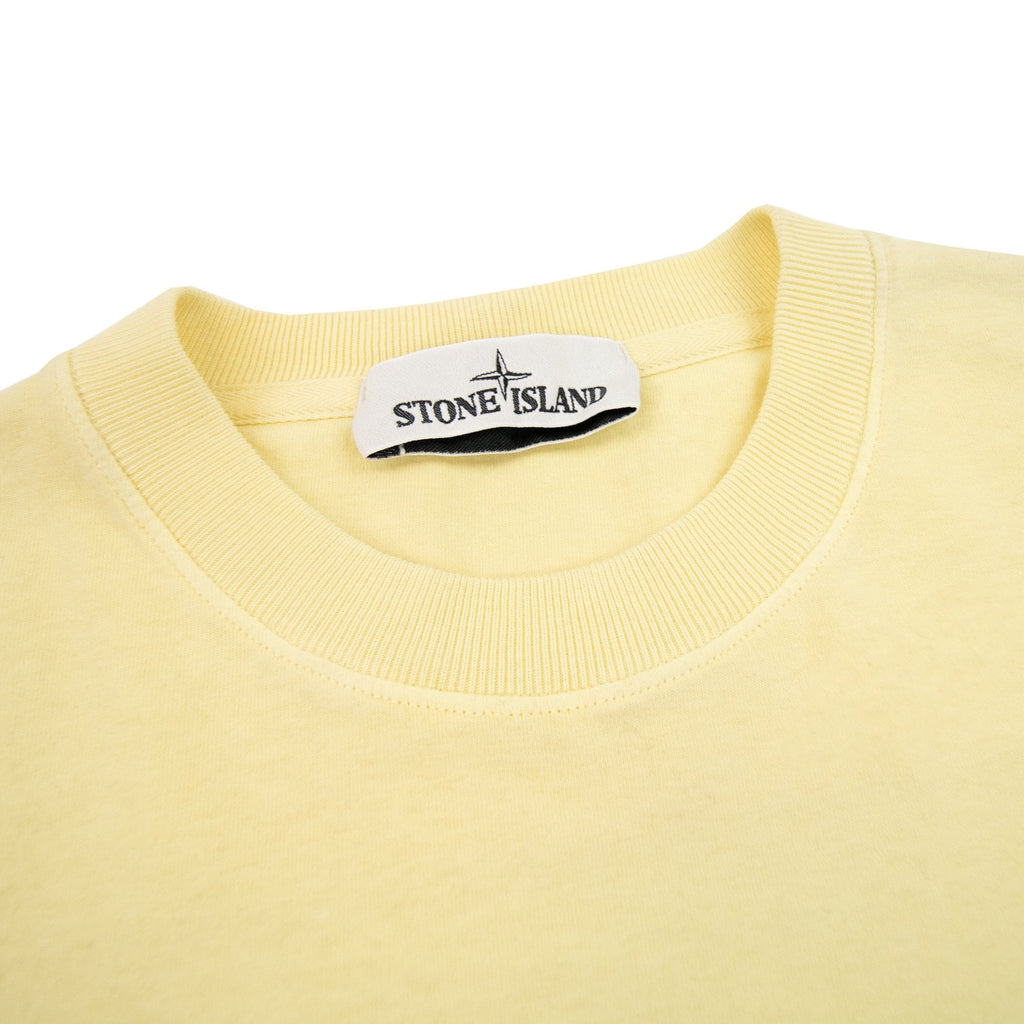 Stone Island Patch Logo Crew Neck Tshirt Lemon V0031