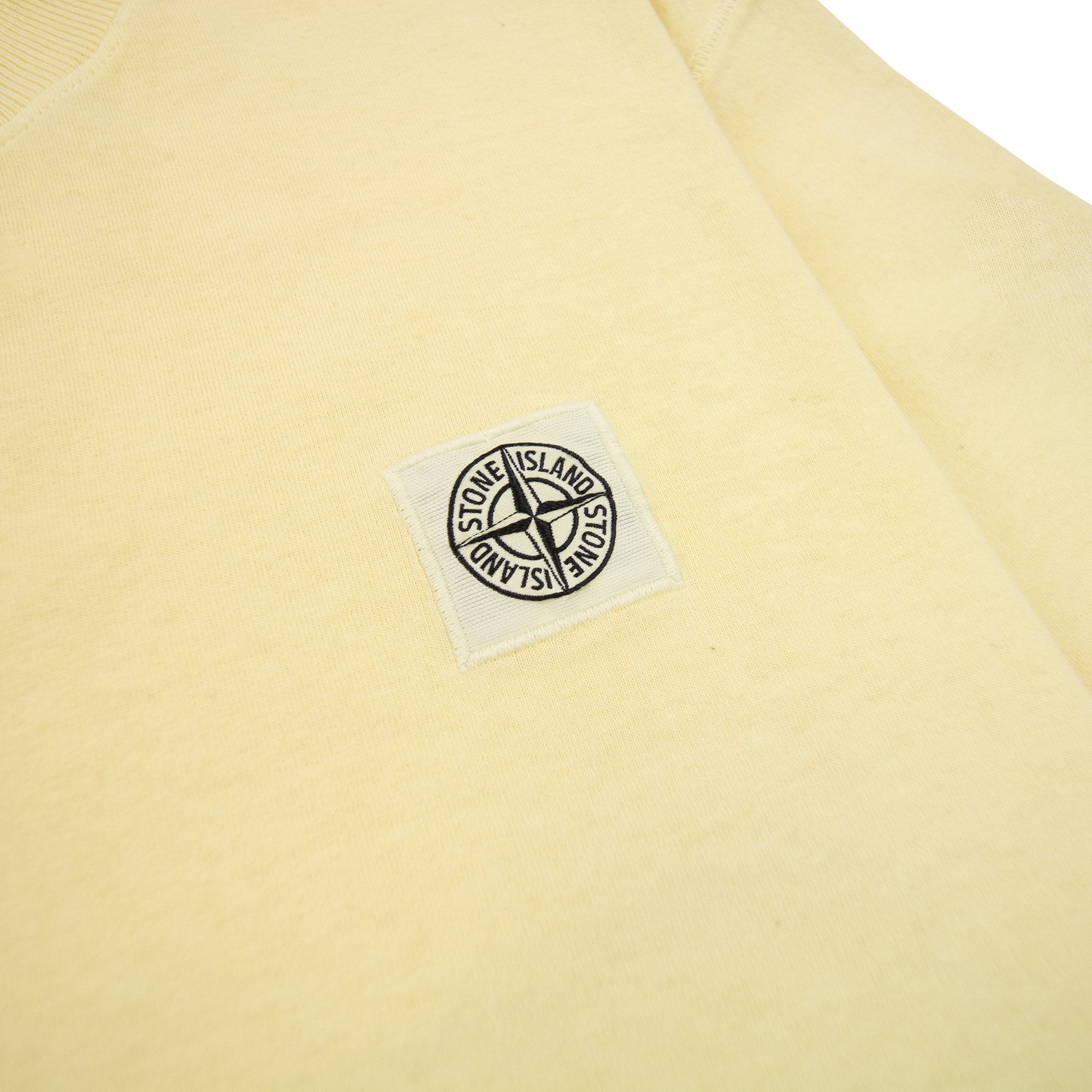 Stone Island Patch Logo Crew Neck Tshirt Lemon V0031