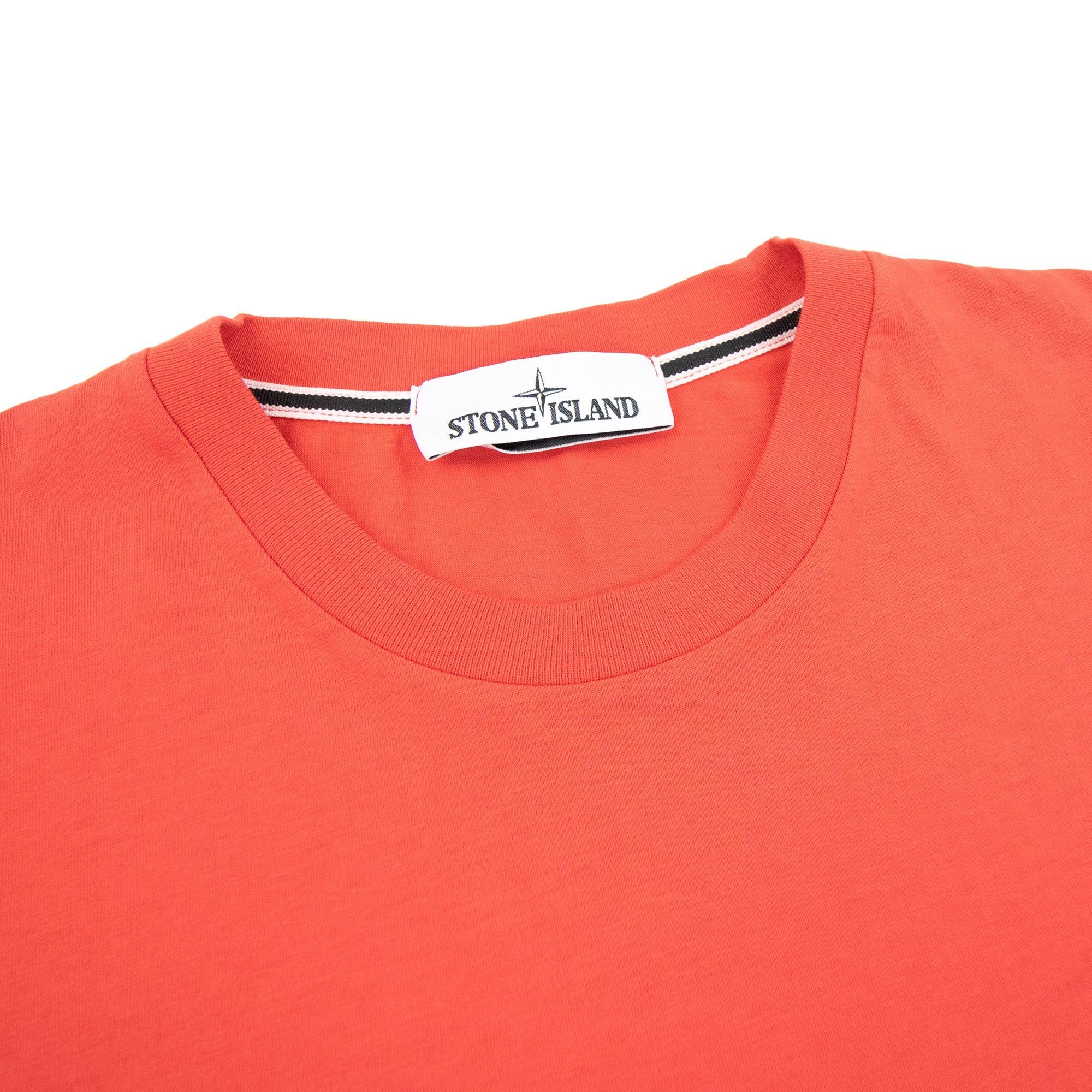 Stone Island 20193 Back Compass Logo T Shirt Red V0037