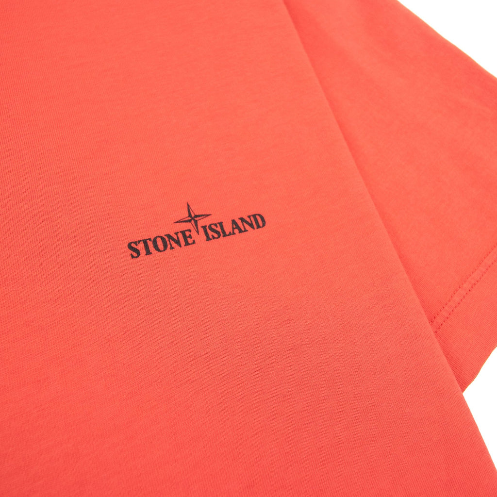 Stone Island 20193 Back Compass Logo T Shirt Red V0037