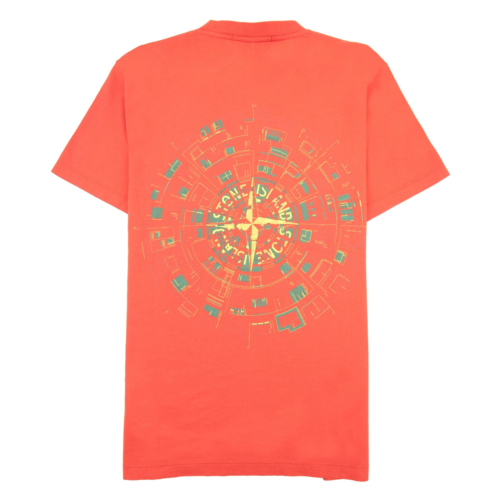 Stone Island 20193 Back Compass Logo T Shirt Red V0037