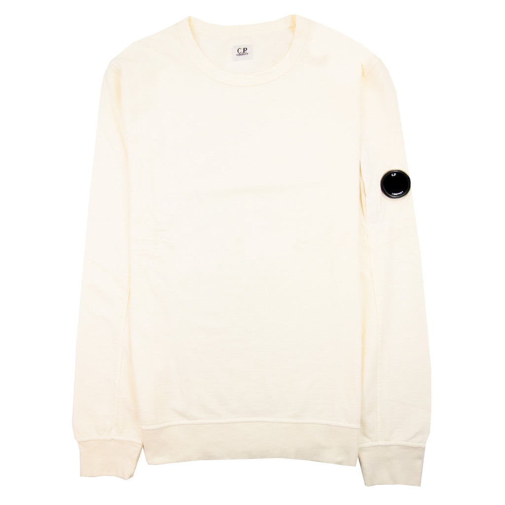 Cp Company Arm Lens Crewneck Sweatshirt Off White 103