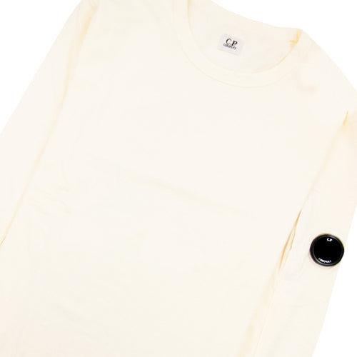 Cp Company Arm Lens Crewneck Sweatshirt Off White 103
