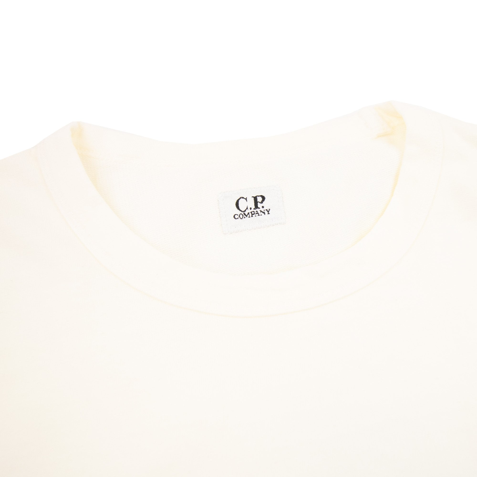 Cp Company Arm Lens Crewneck Sweatshirt Off White 103