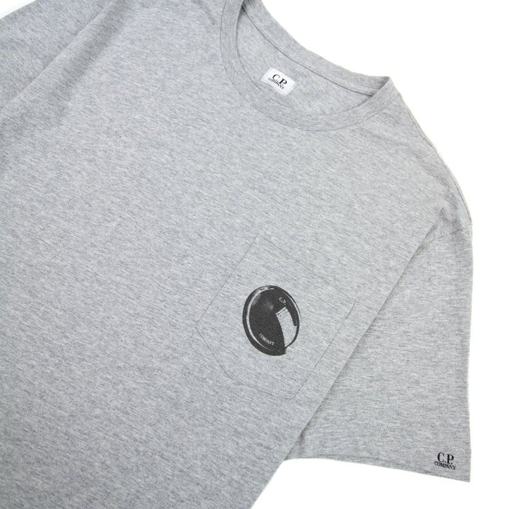 Cp Company Lens Print Pocket Tee Grey M93