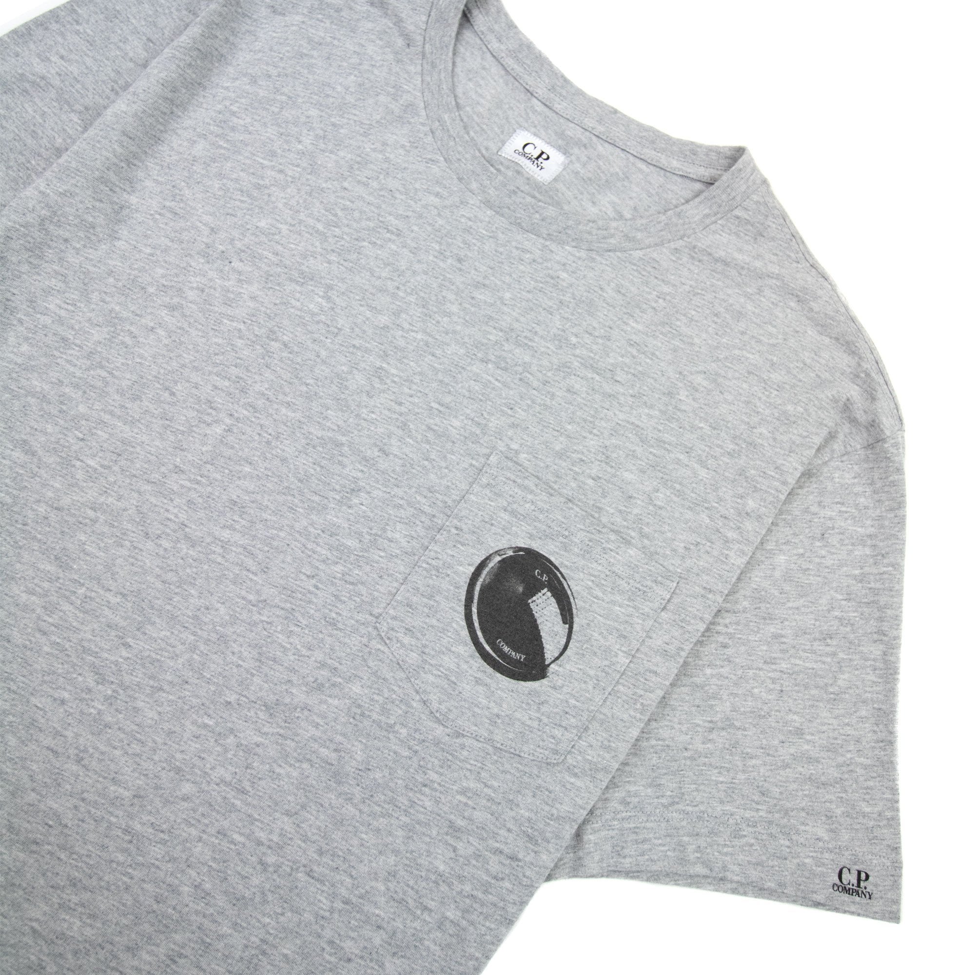 Cp Company Lens Print Pocket Tee Grey M93