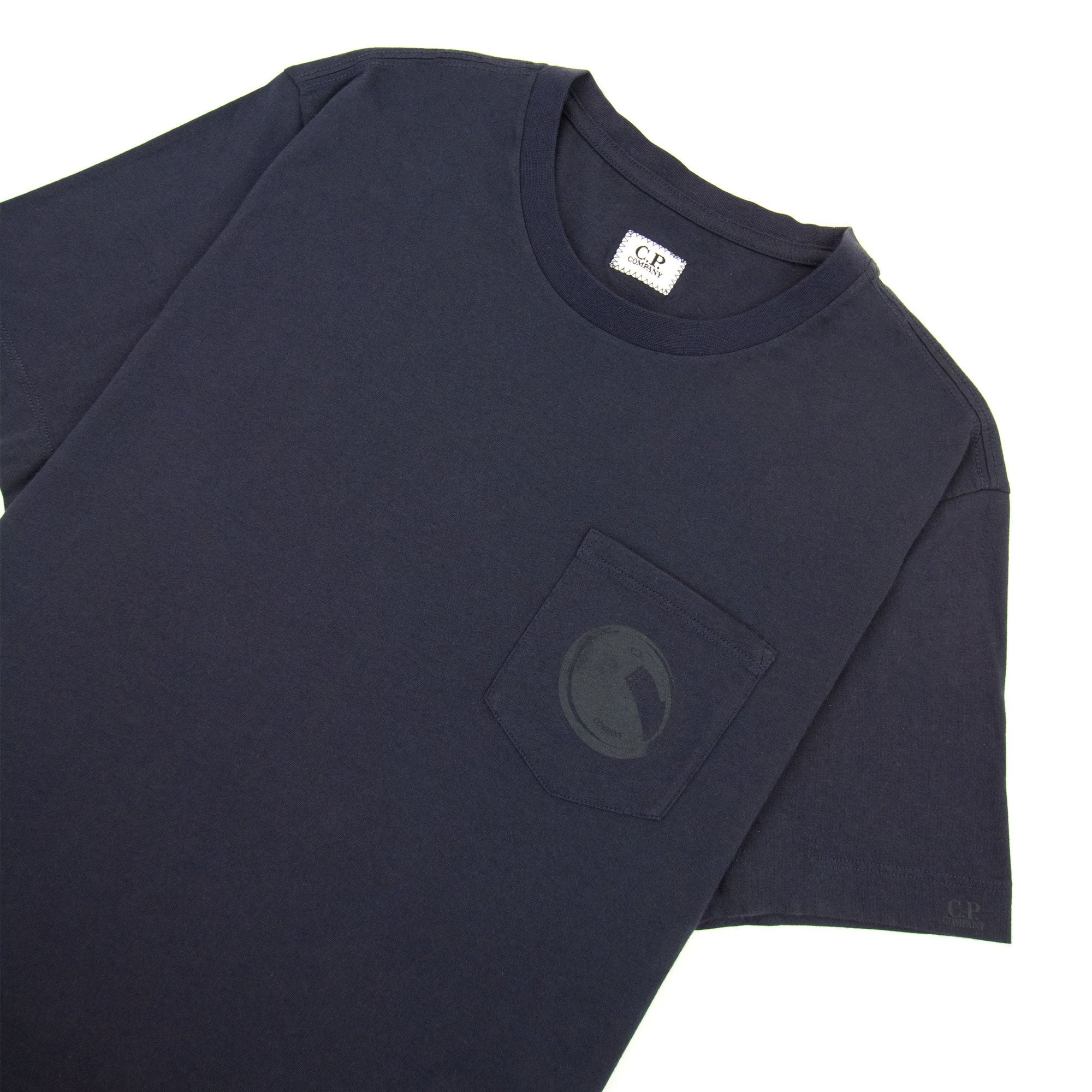 Cp Company Lens Print Pocket Tee Navy 888