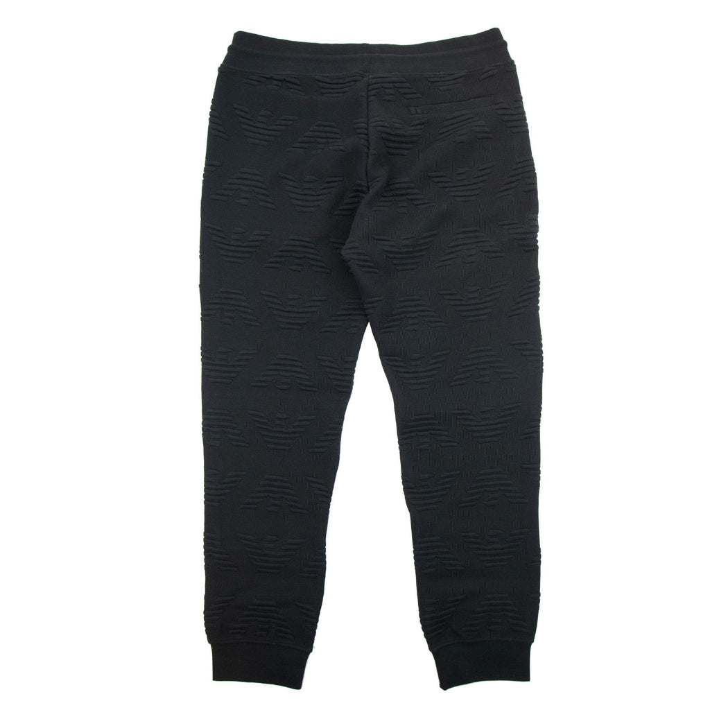 Emporio Armani Eagle All Over Track Bottoms Black