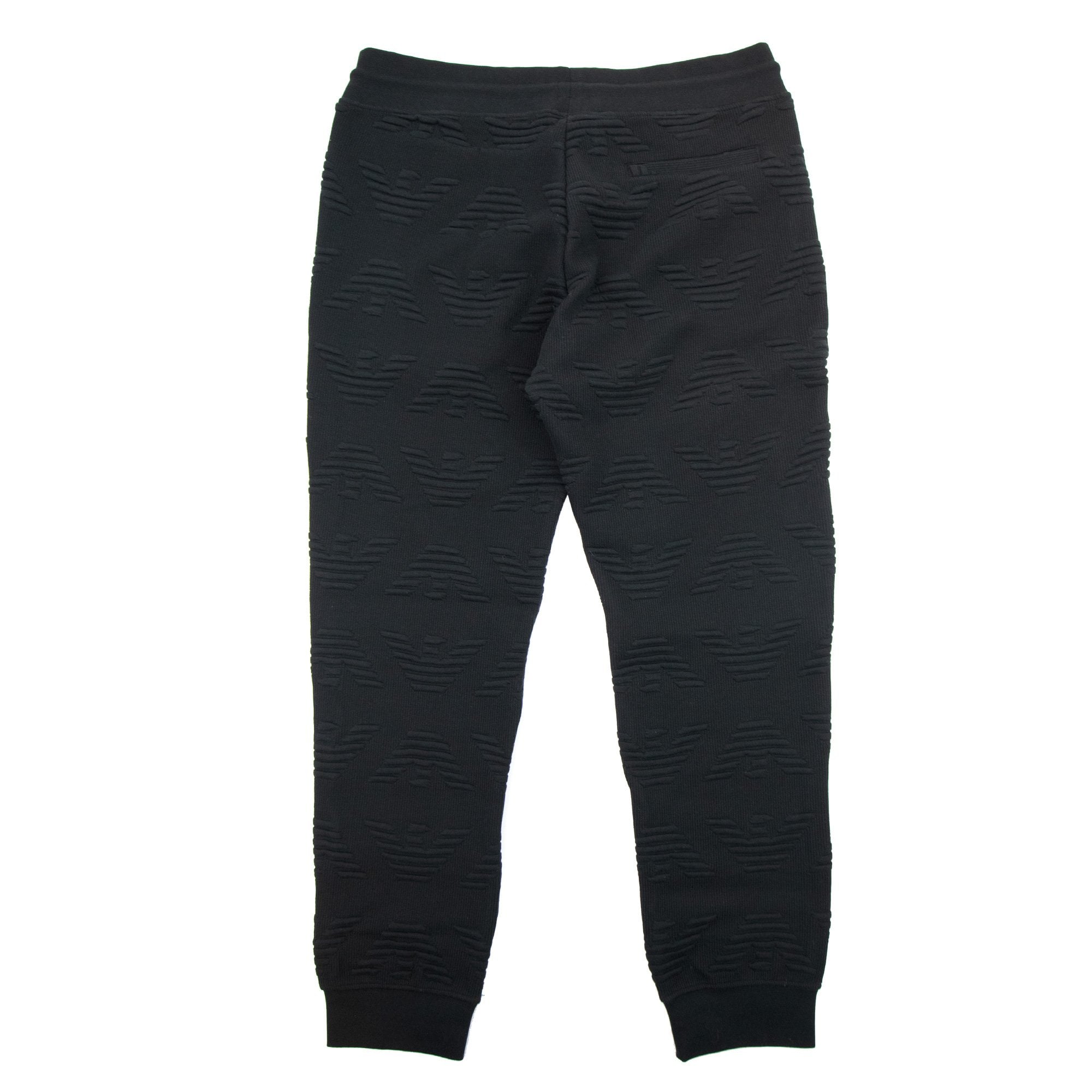 Emporio Armani Eagle All Over Track Bottoms Black