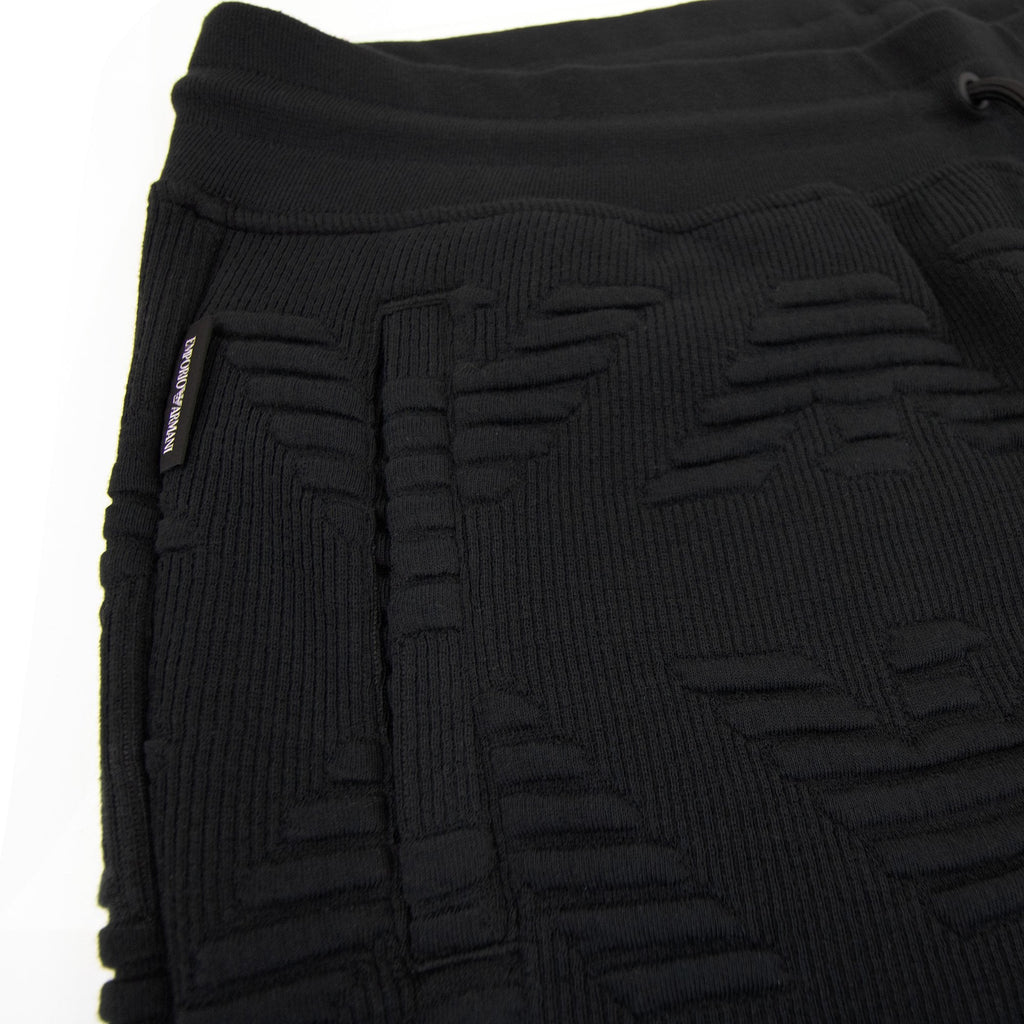 Emporio Armani Eagle All Over Track Bottoms Black