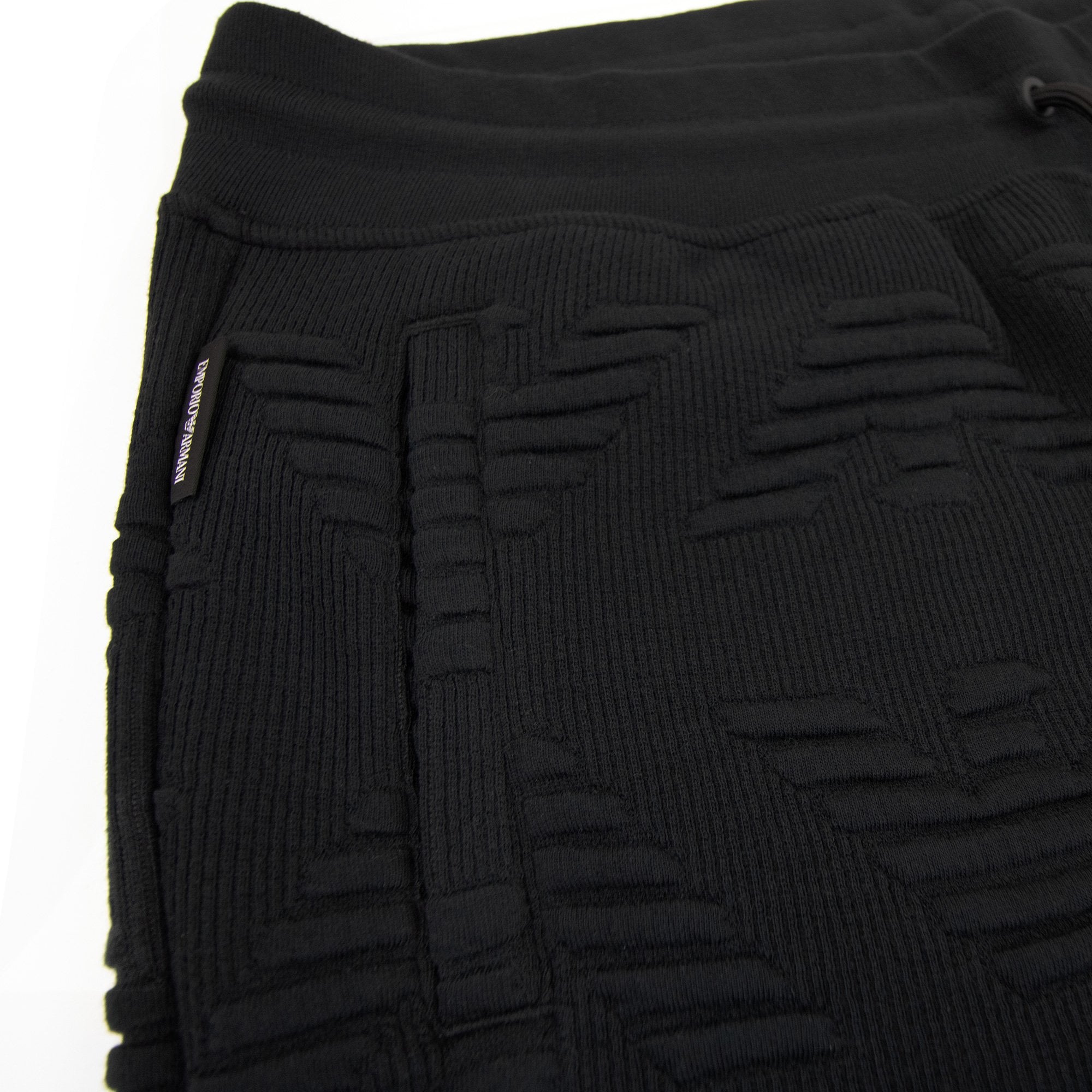 Emporio Armani Eagle All Over Track Bottoms Black