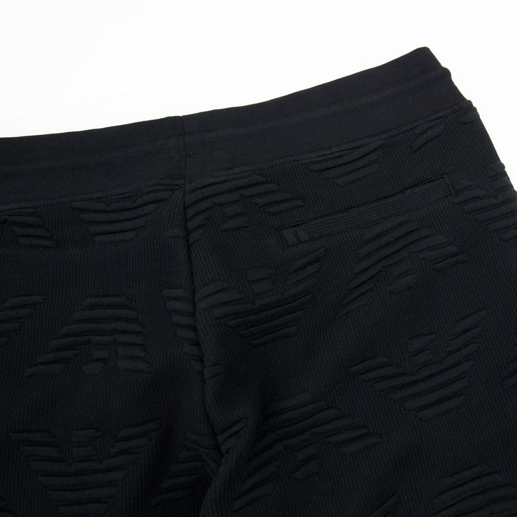 Emporio Armani Eagle All Over Track Bottoms Black
