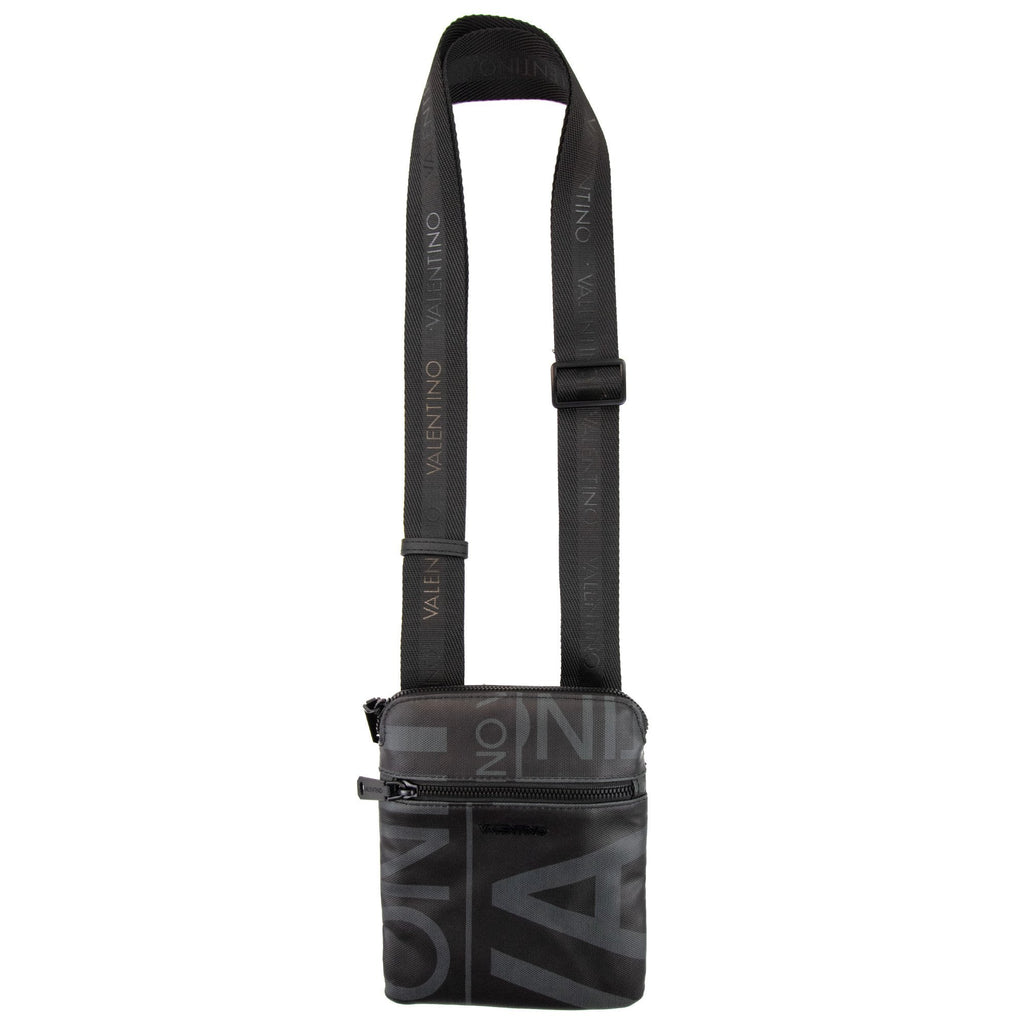 Valentino Logo Printed Shell Cross Body Bag Nylo Nero