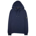 Cp Company Diagonal Raised Fleece Garment Dyed Lens Hoodie Navy 887