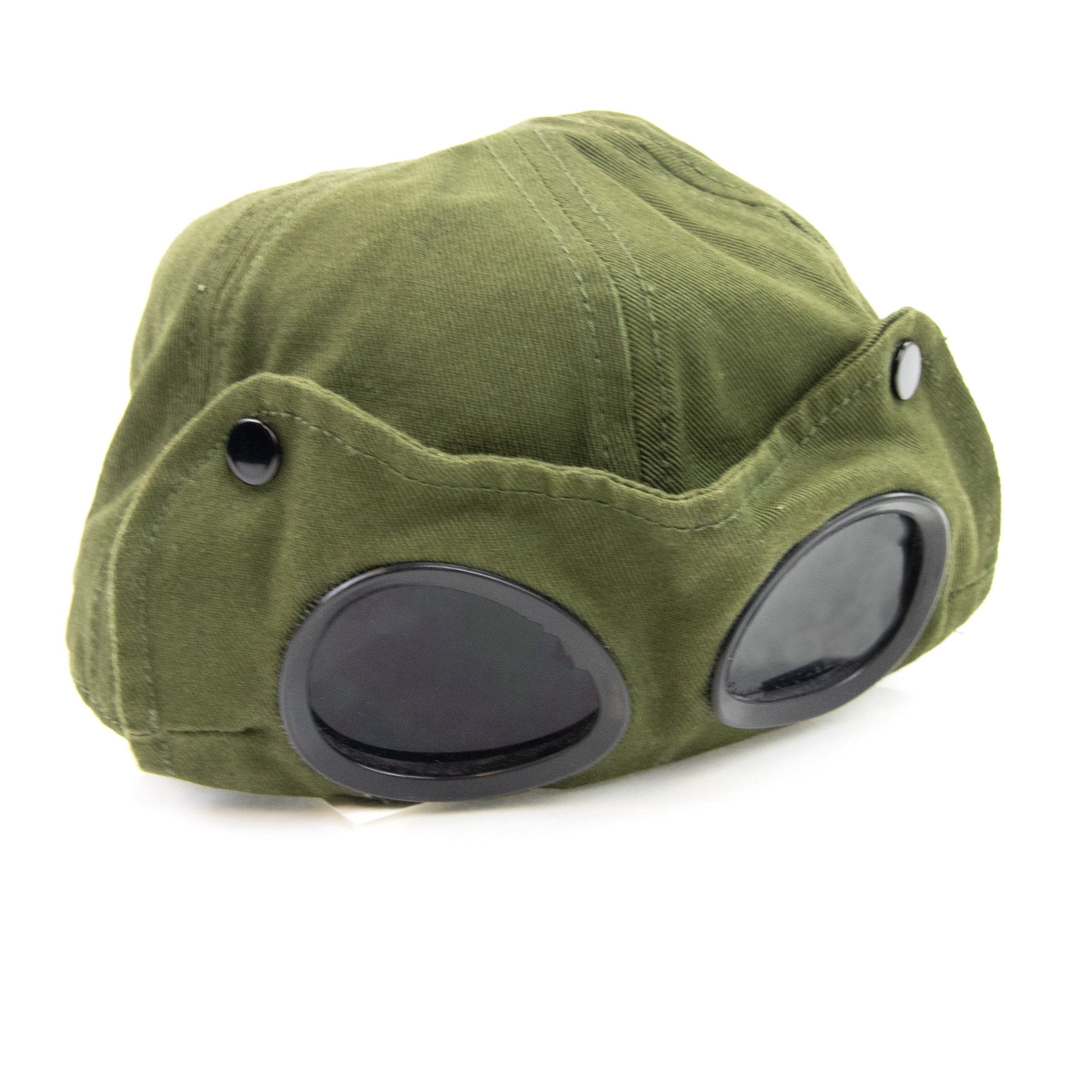 Cp Company Undersixteen Embroidered Logo Goggle Cap Khaki 659