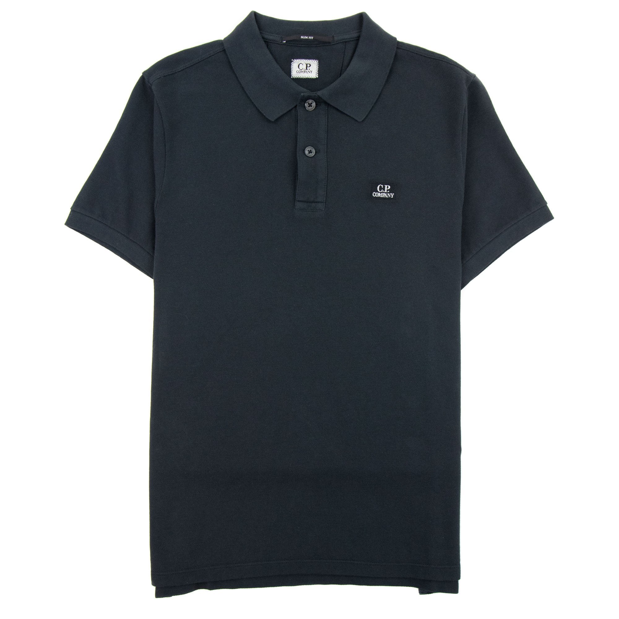 Cp Company Cotton Piquet Slim Fit Polo Black 392