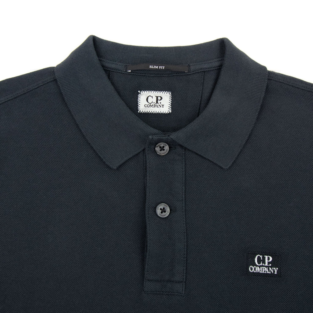 Cp Company Cotton Piquet Slim Fit Polo Black 392