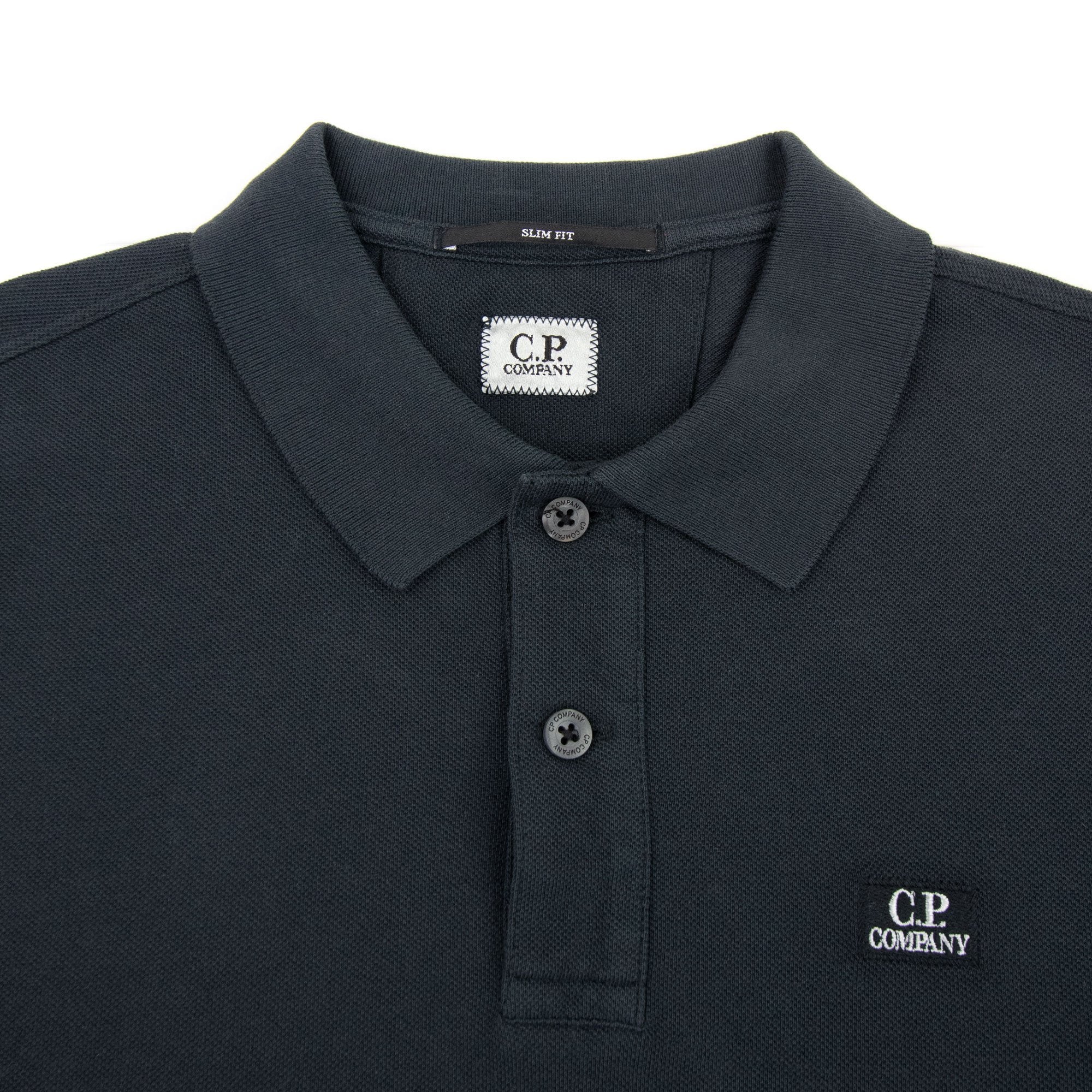 Cp Company Cotton Piquet Slim Fit Polo Black 392